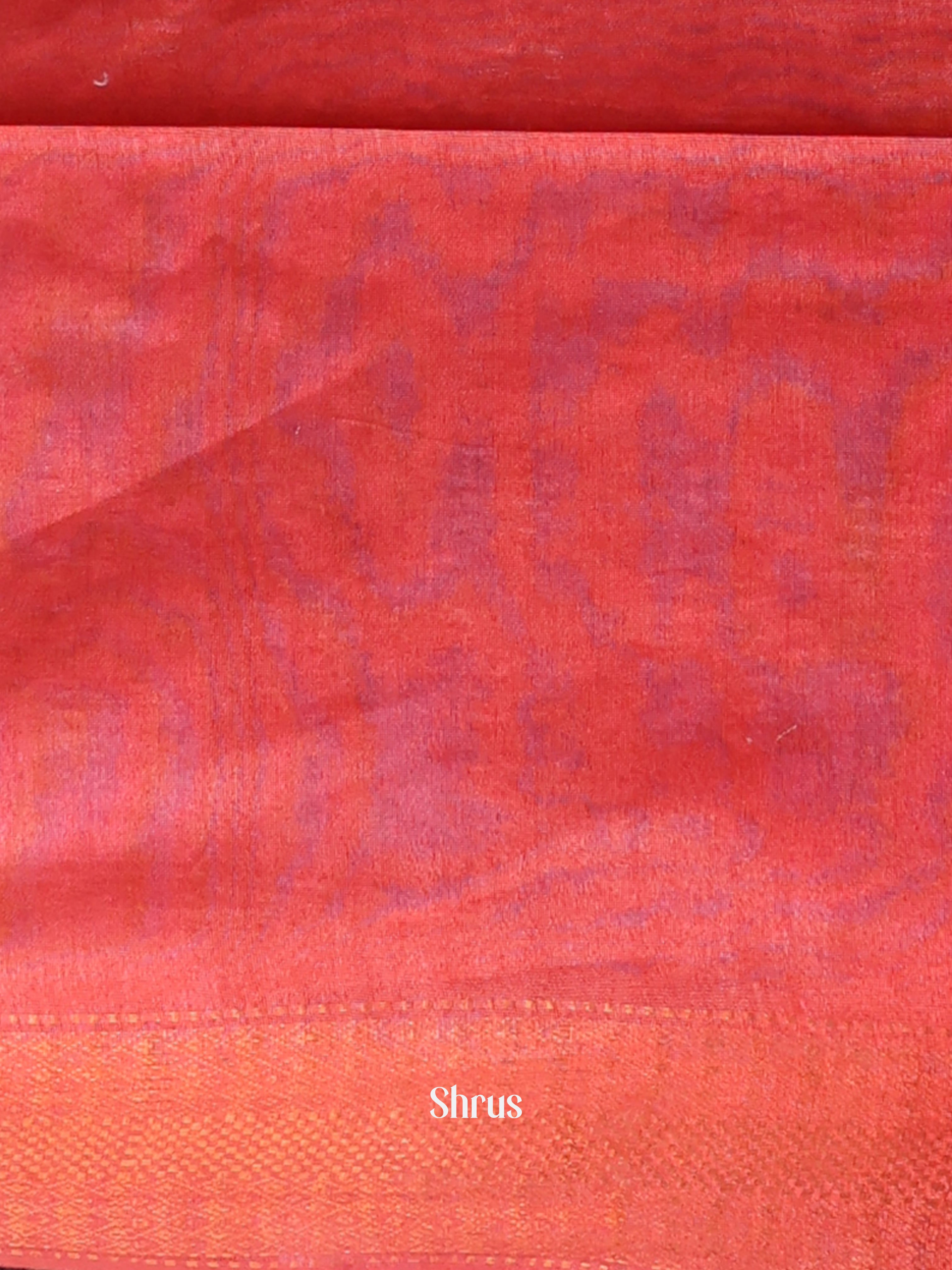 Black & Red- Semi Tussar Saree - Shop on Shrus.com