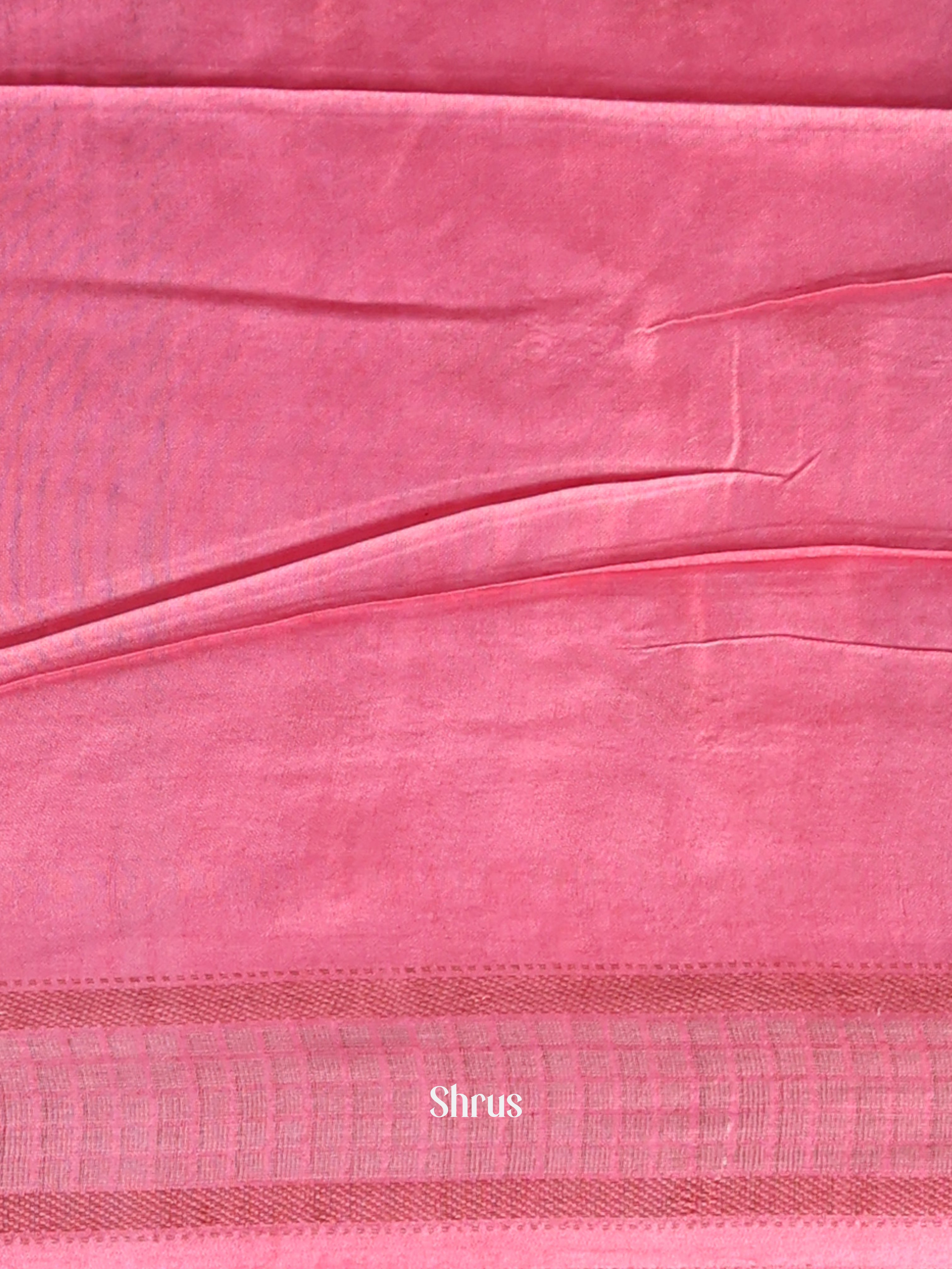 Grey & Pink- Semi Tussar Saree - Shop on Shrus.com