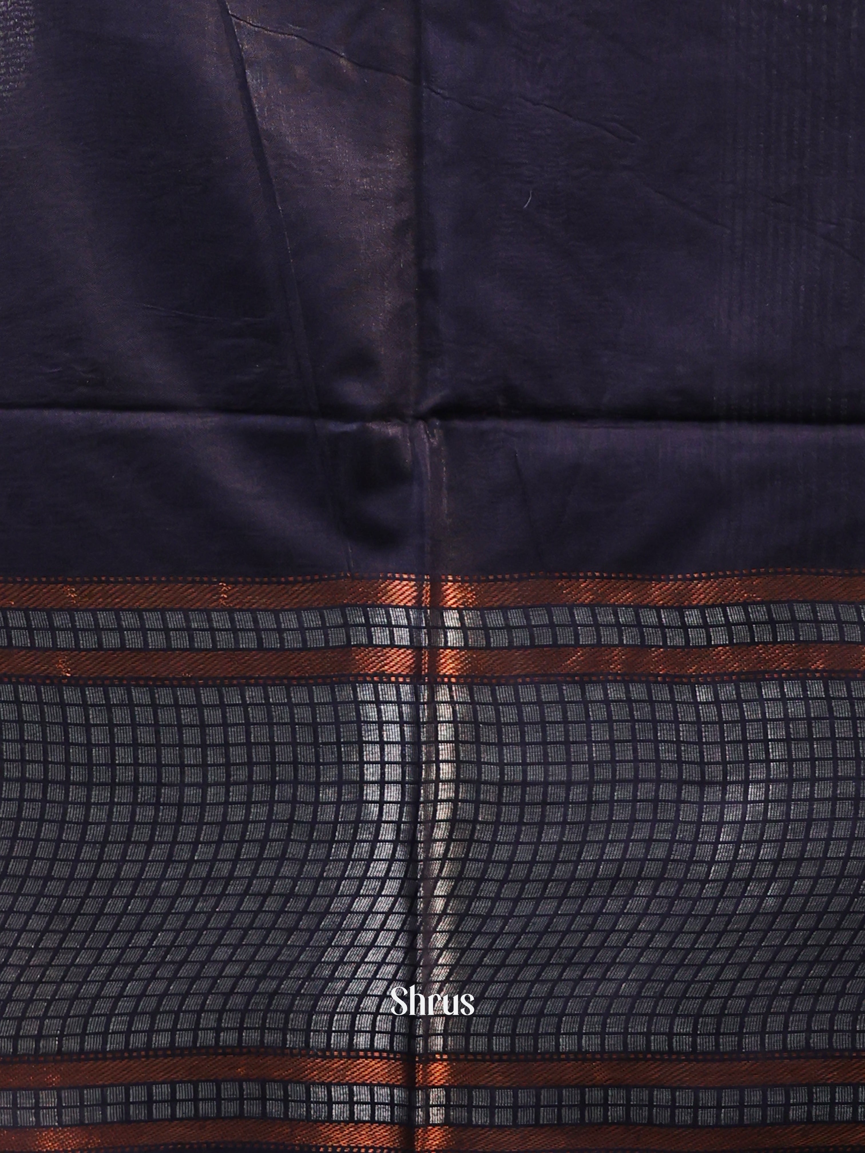 Army Green & Violet - Semi Tussar Saree - Shop on Shrus.com