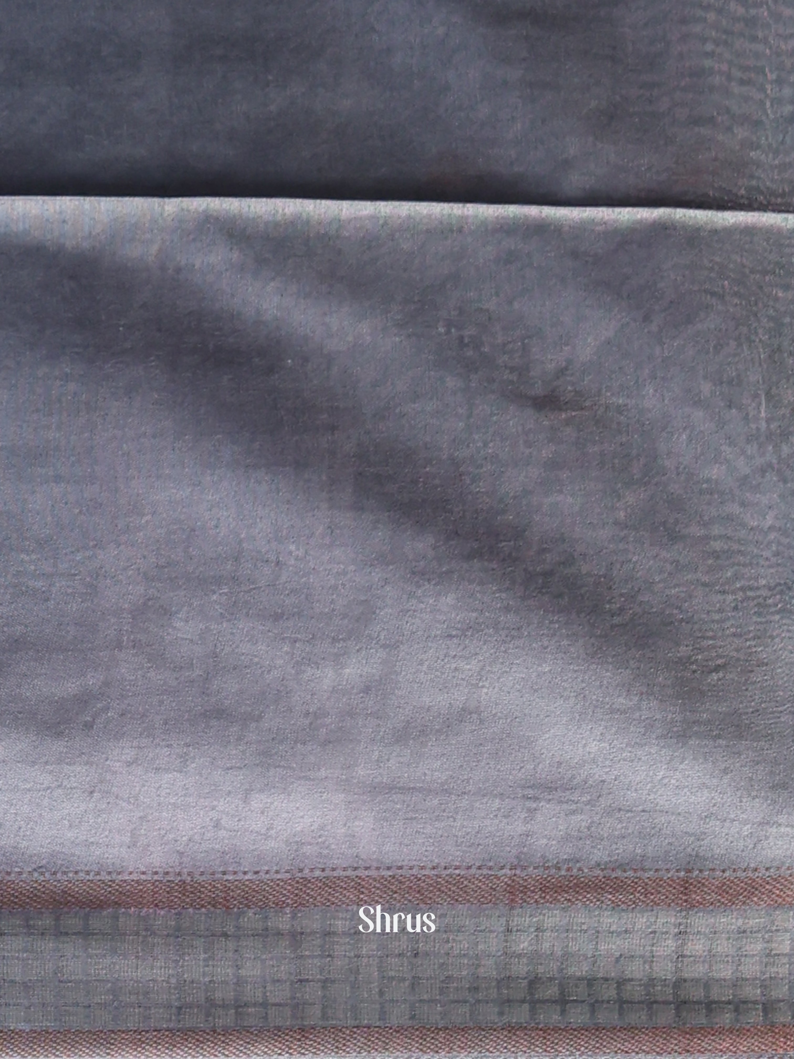 Blue & Grey-Semi Tussar Saree - Shop on Shrus.com