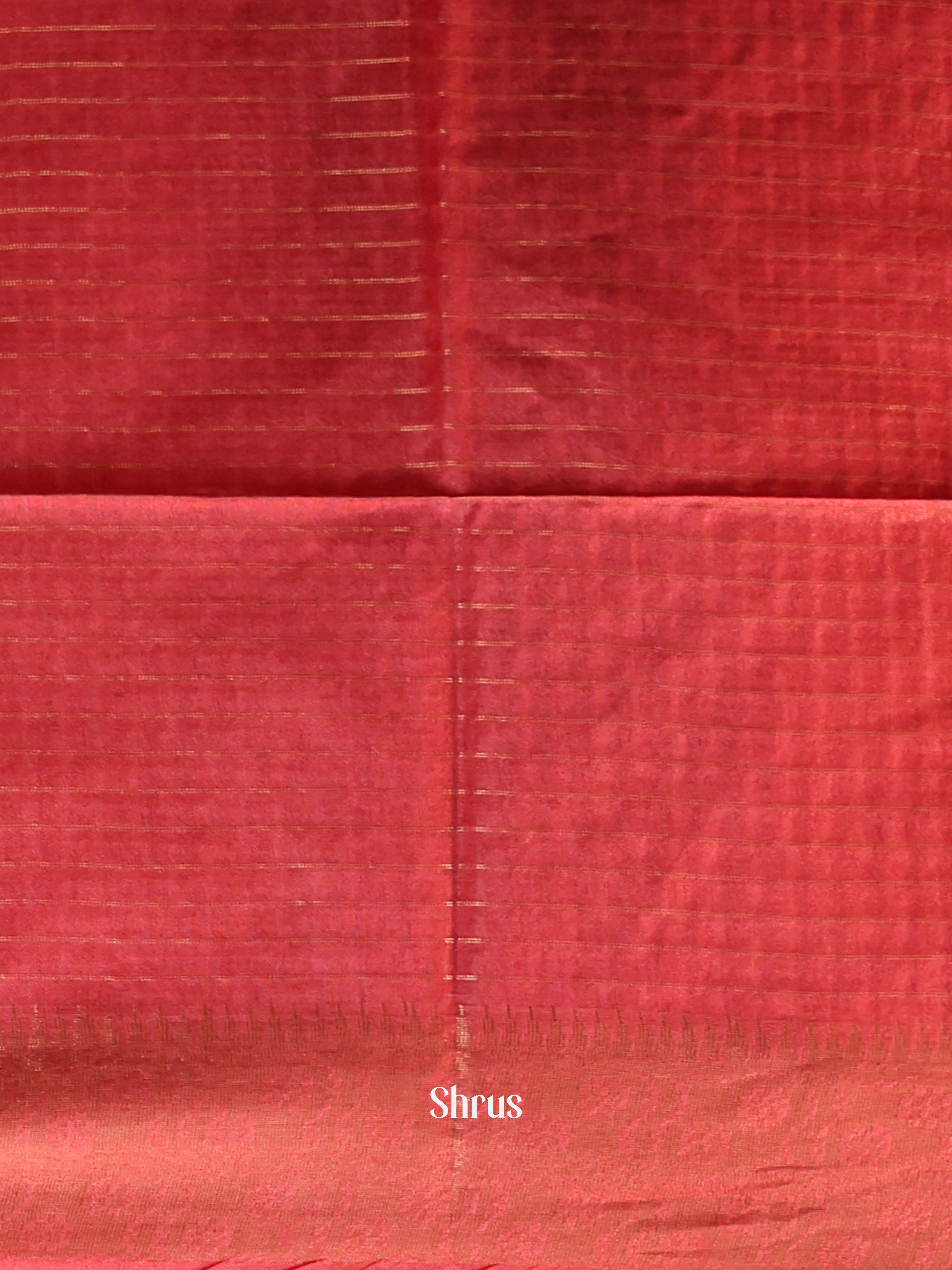 Blue & Red -Semi Tussar Saree - Shop on Shrus.com