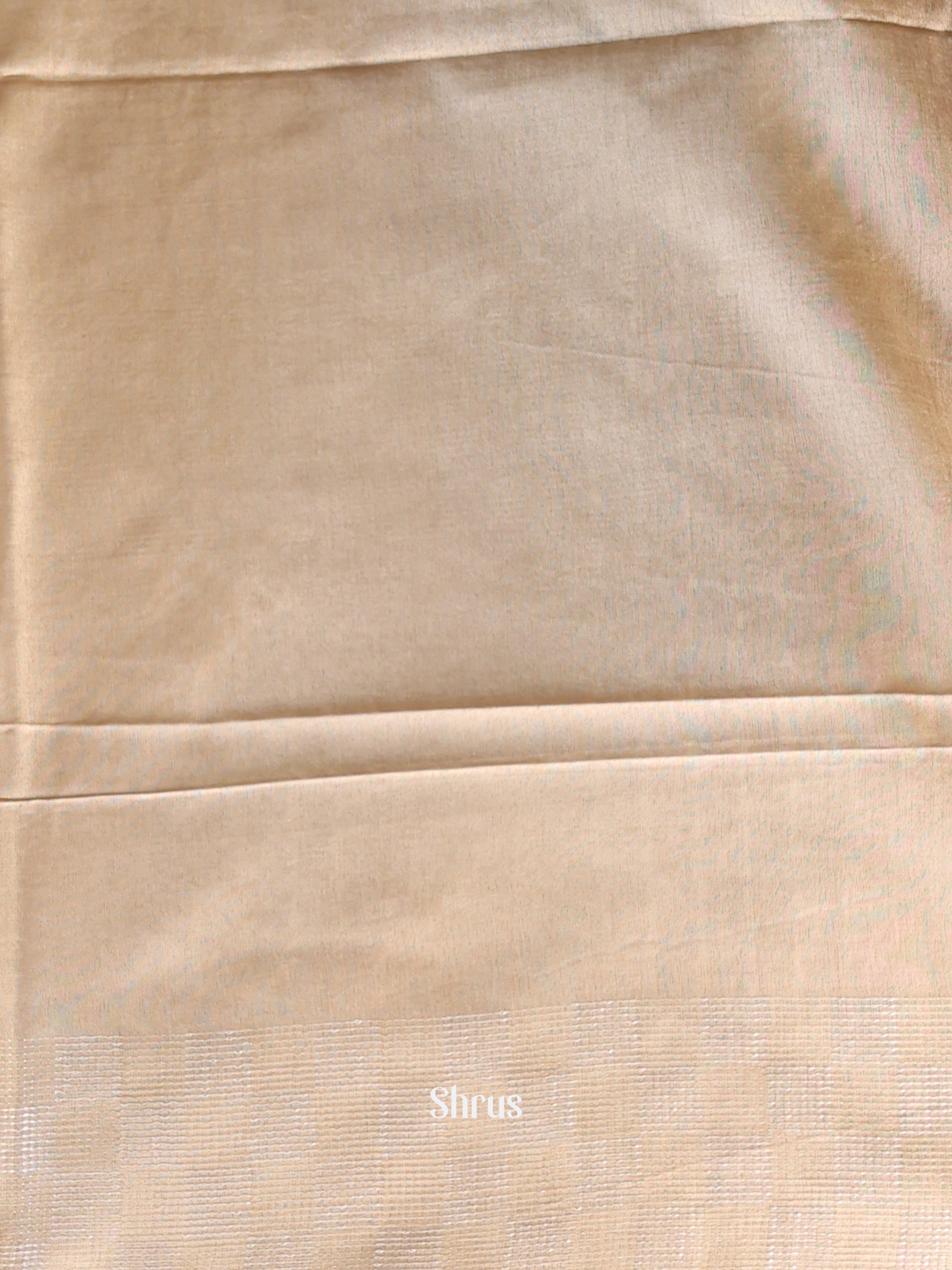 Purple & Cream - Semi Tussar Saree - Shop on Shrus.com