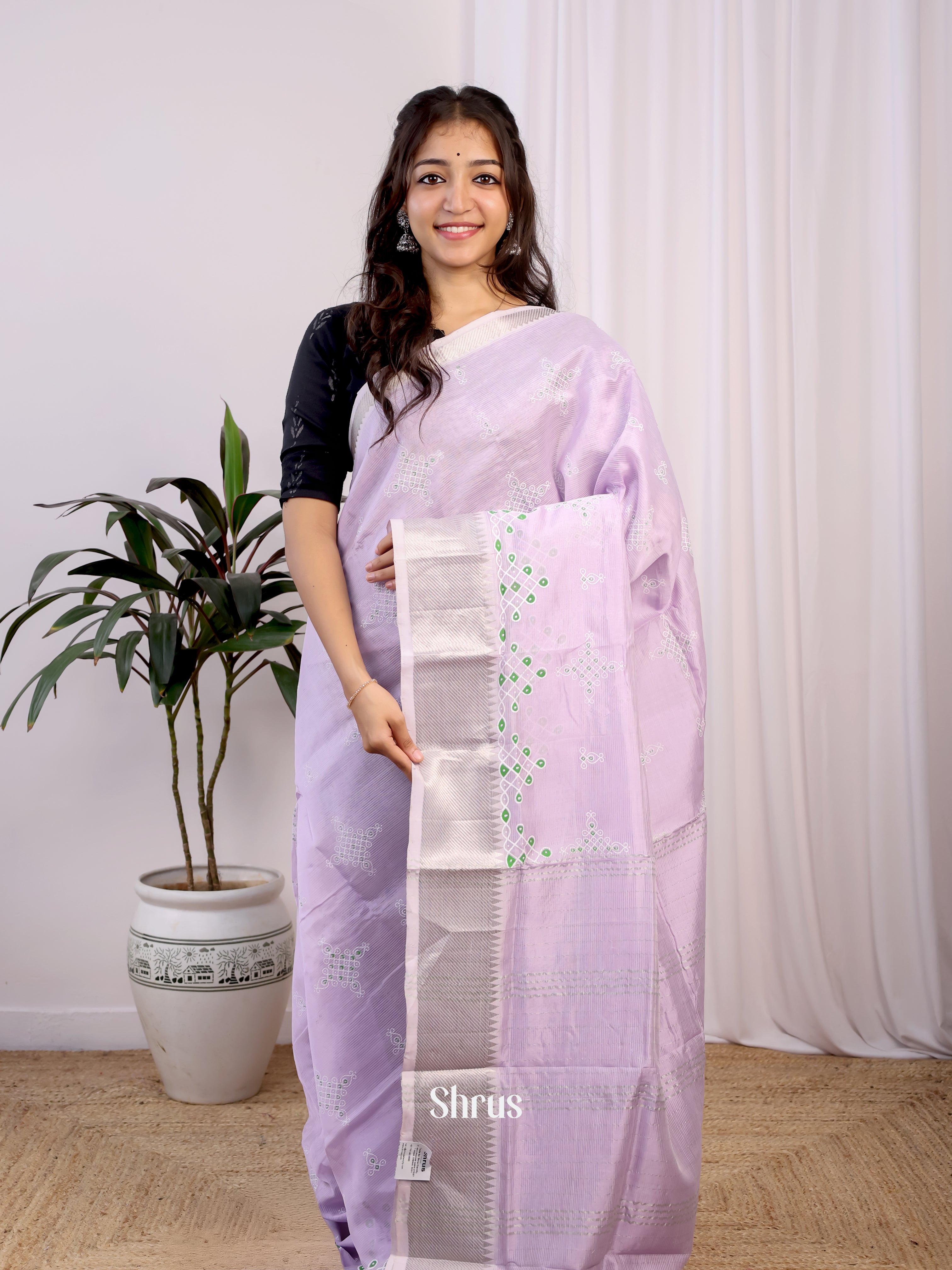 CJS24134 - Mangalagiri silkcotton Saree - Shop on Shrus.com