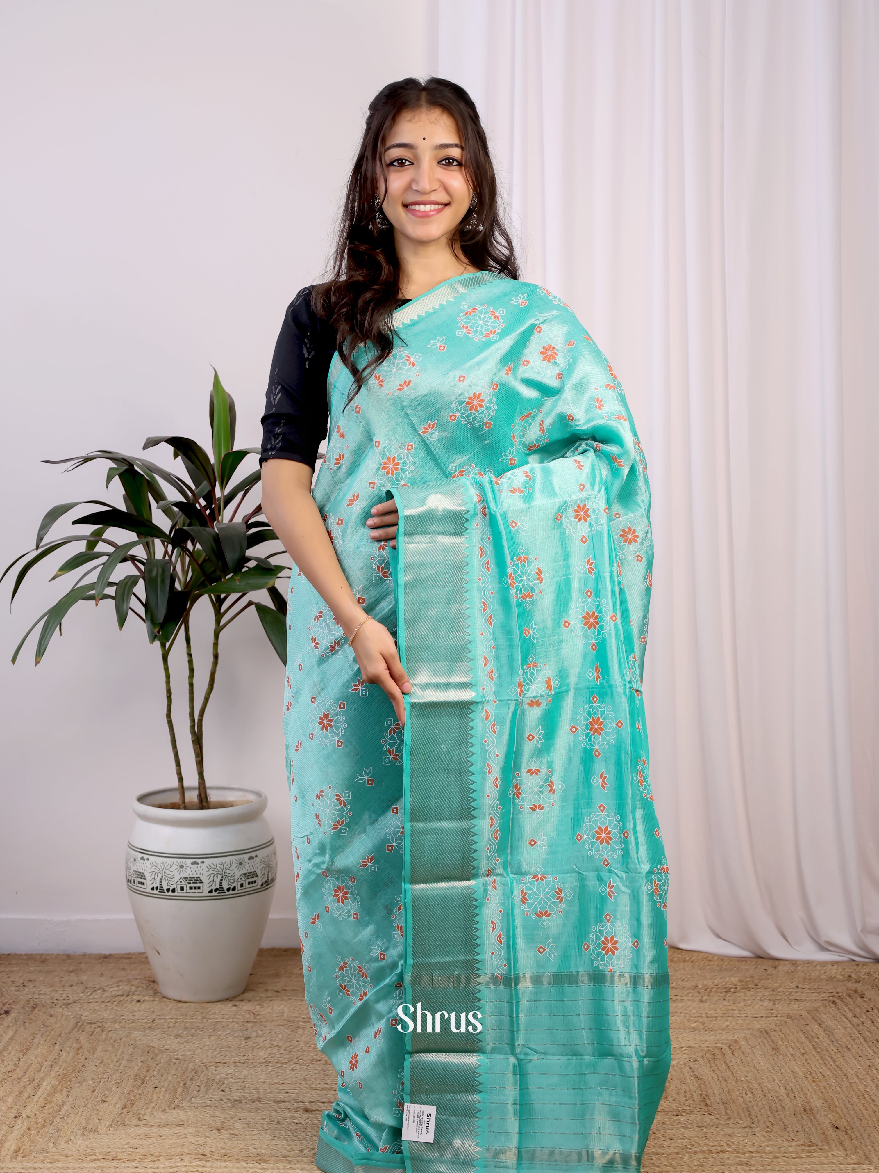CJS24139 - Mangalagiri silkcotton Saree - Shop on Shrus.com