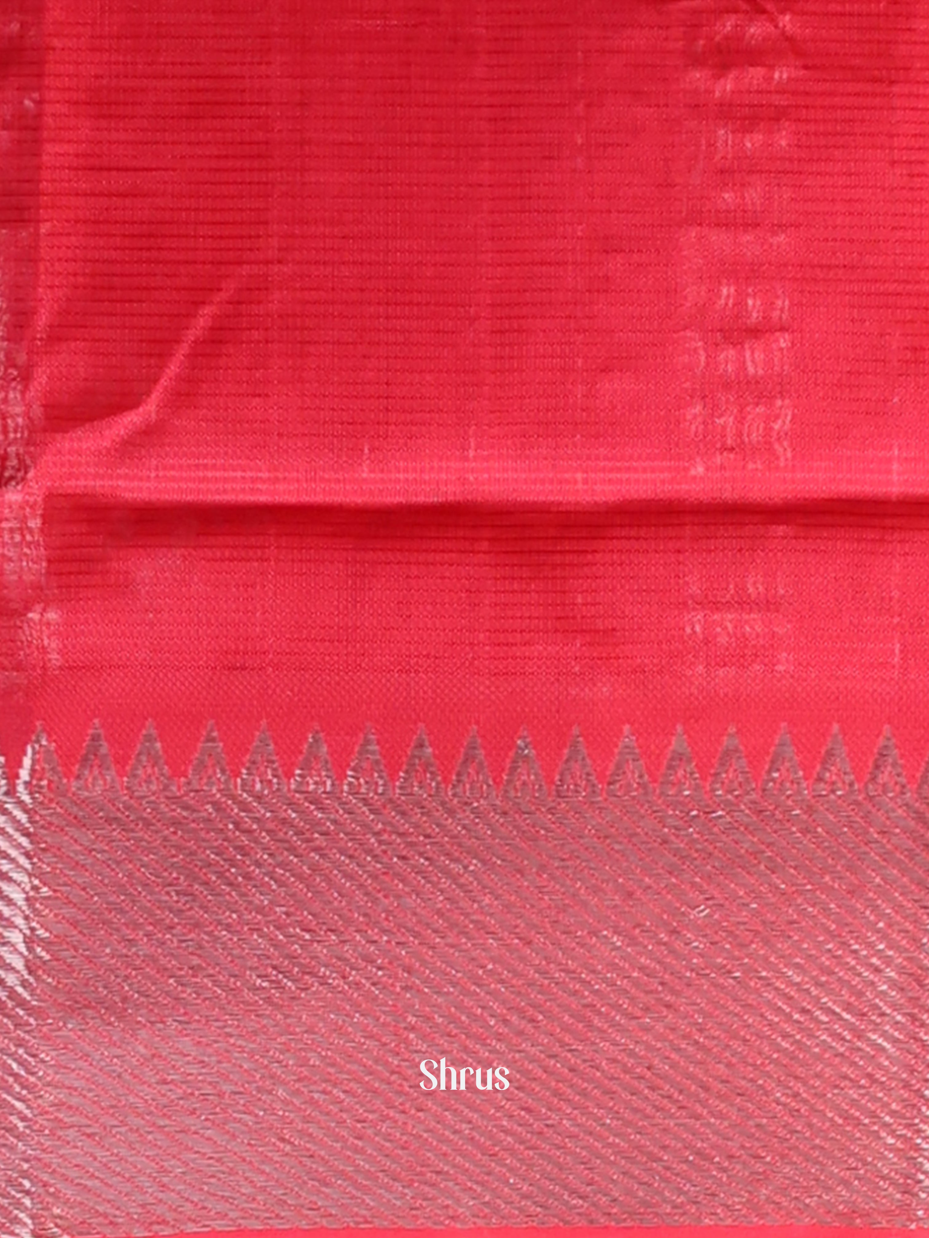 Pinkish Red(Single Tone) - Mangalagiri silkcotton Saree - Shop on Shrus.com