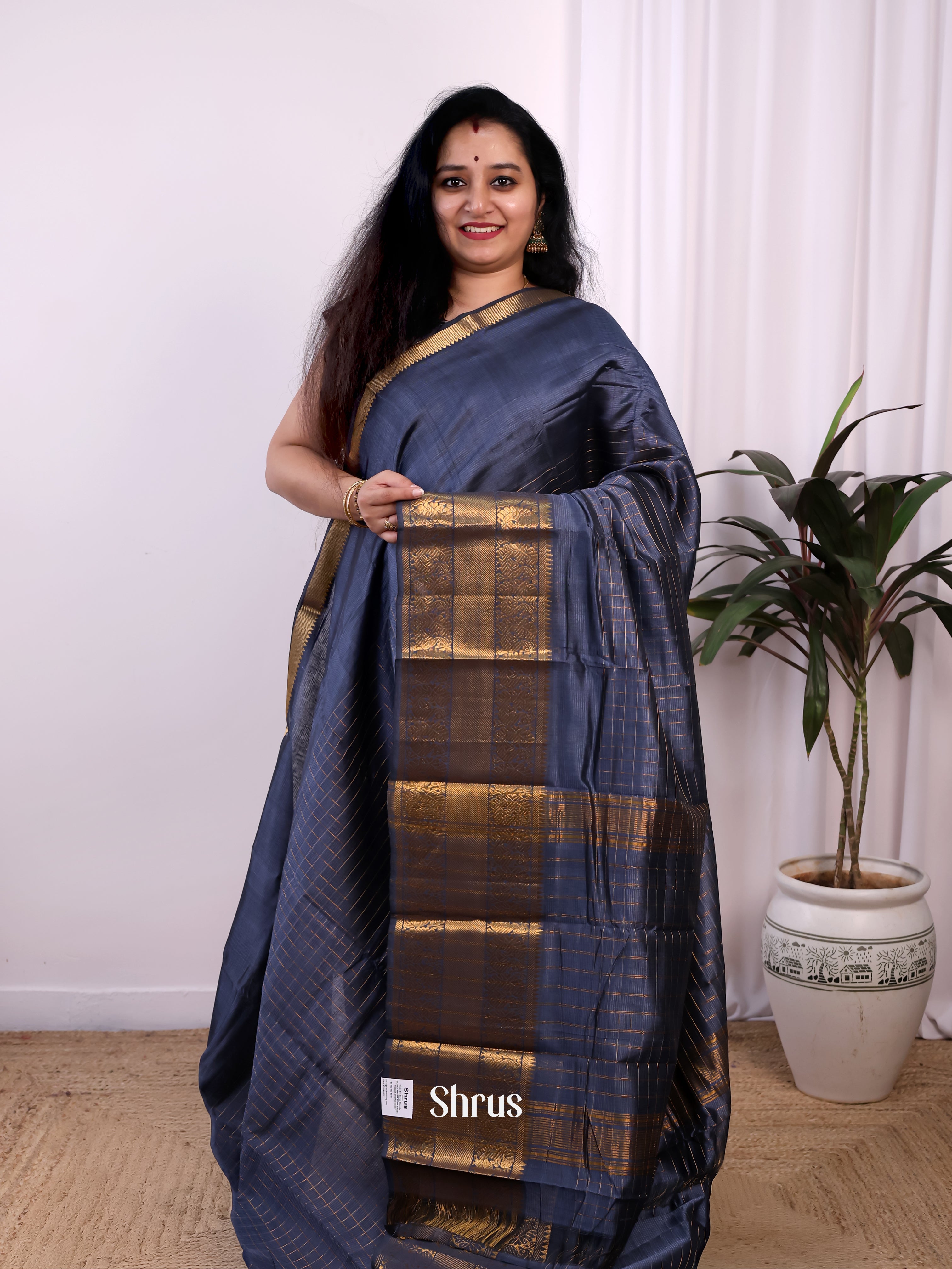 CJS24146 - Mangalagiri silkcotton Saree - Shop on Shrus.com