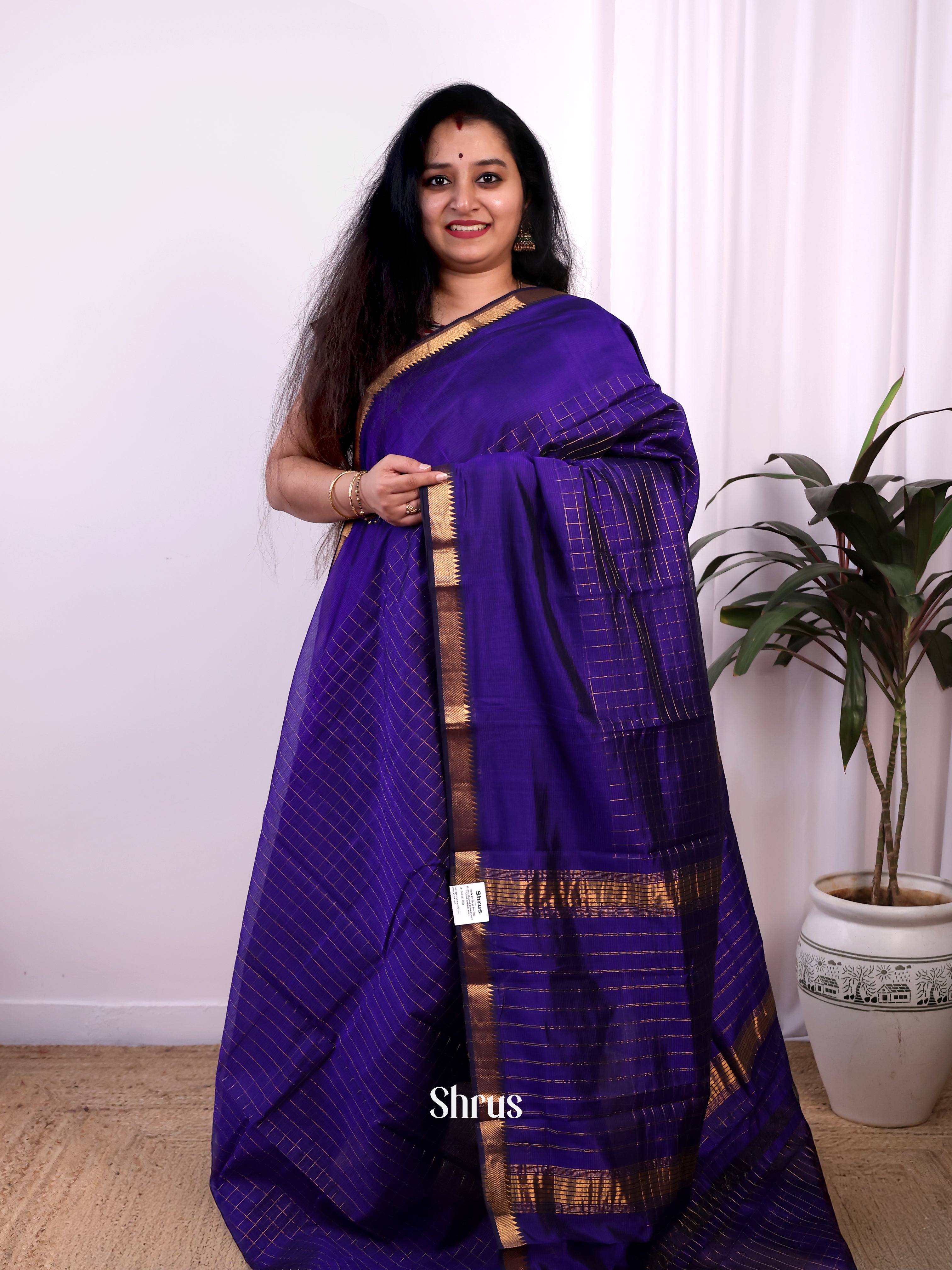 CJS24154 - Mangalagiri silkcotton Saree - Shop on Shrus.com