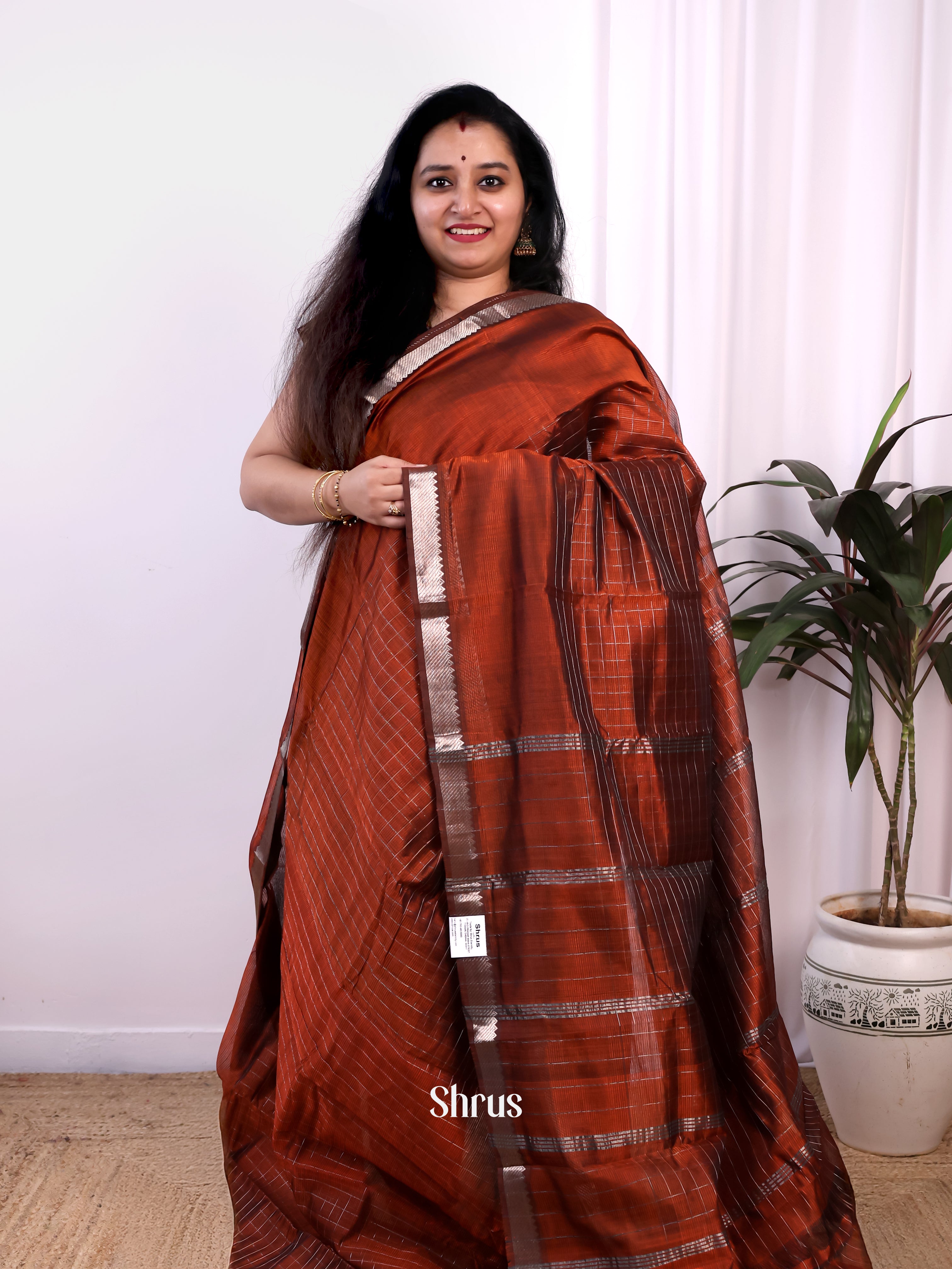 CJS24155 - Mangalagiri silkcotton Saree - Shop on Shrus.com