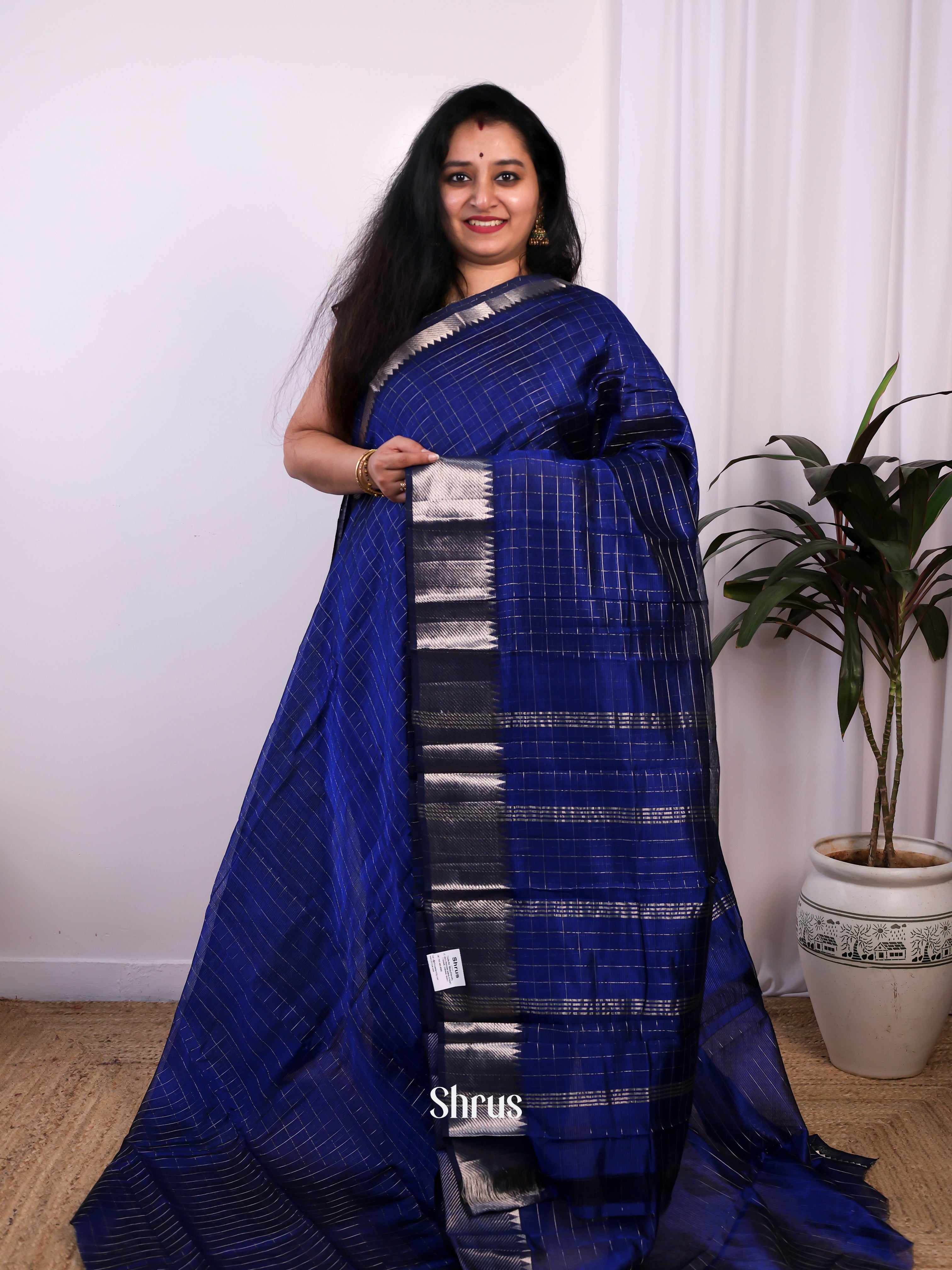 CJS24158 - Mangalagiri silkcotton Saree - Shop on Shrus.com