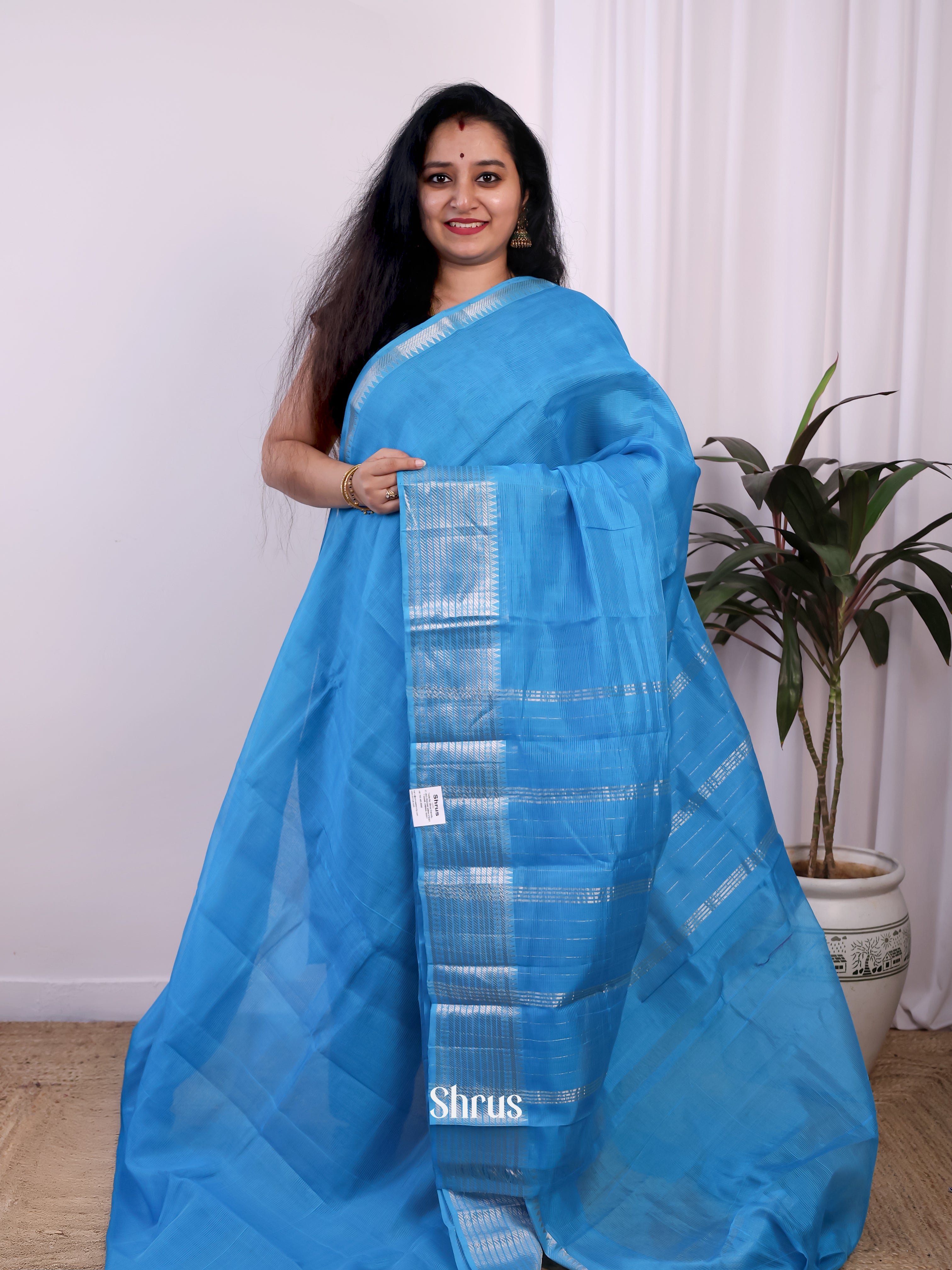CJS24161 - Mangalagiri silkcotton Saree - Shop on Shrus.com