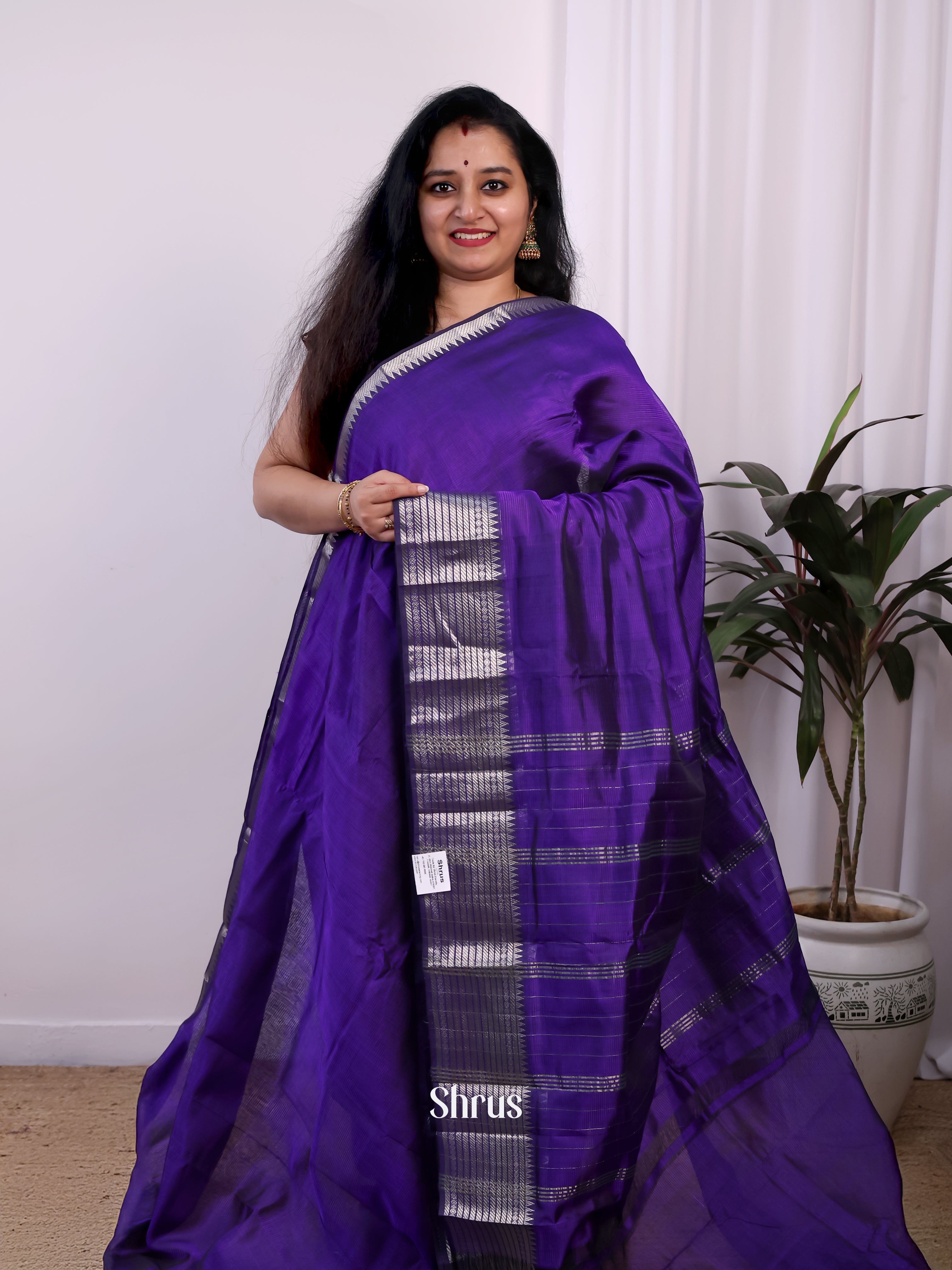 CJS24165 - Mangalagiri silkcotton Saree - Shop on Shrus.com