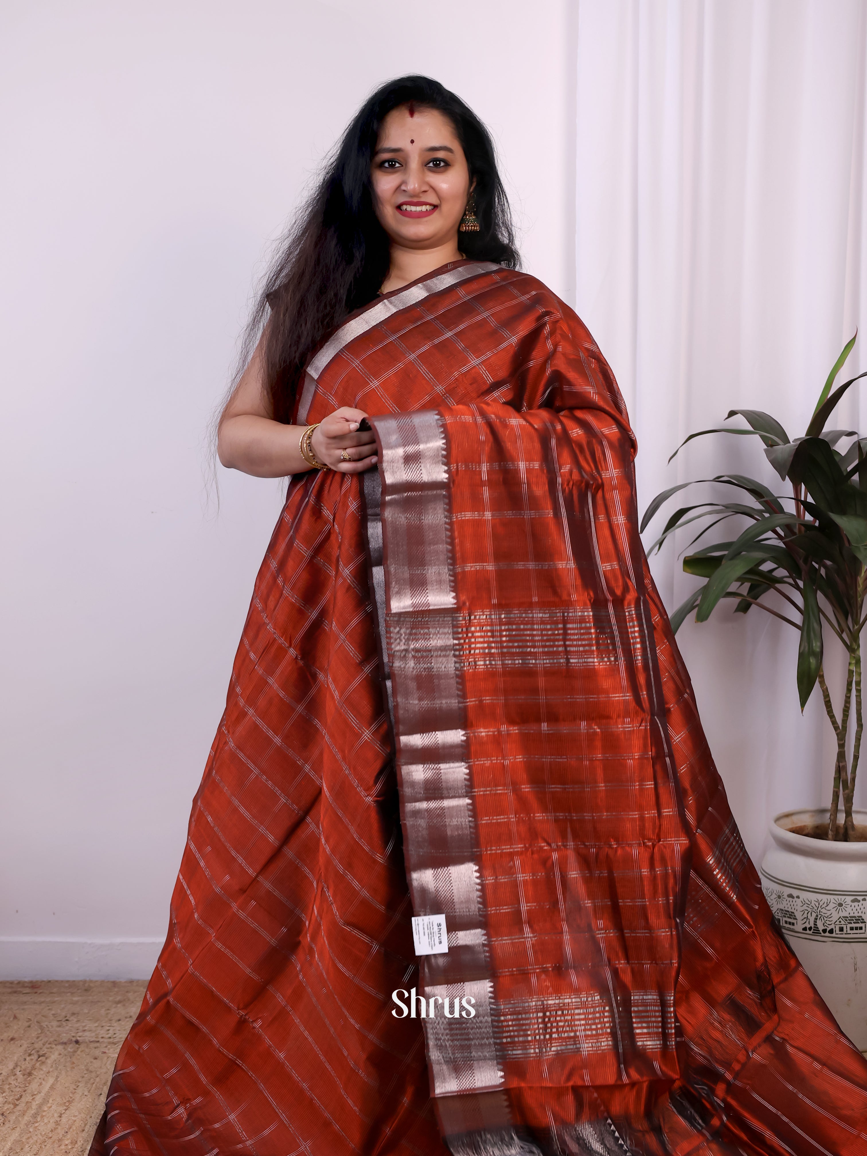 CJS24171 - Mangalagiri silkcotton Saree - Shop on Shrus.com