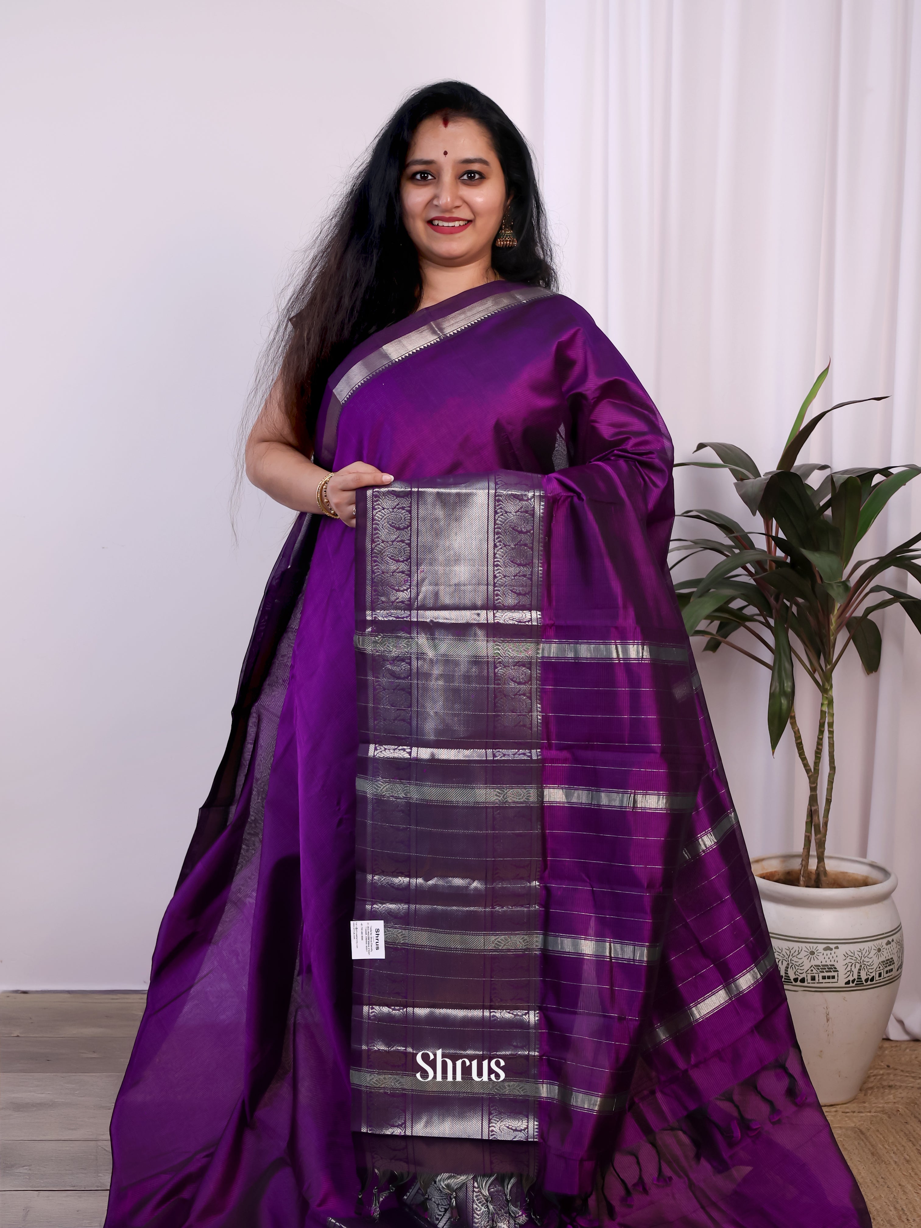CJS24173 - Mangalagiri silkcotton Saree - Shop on Shrus.com