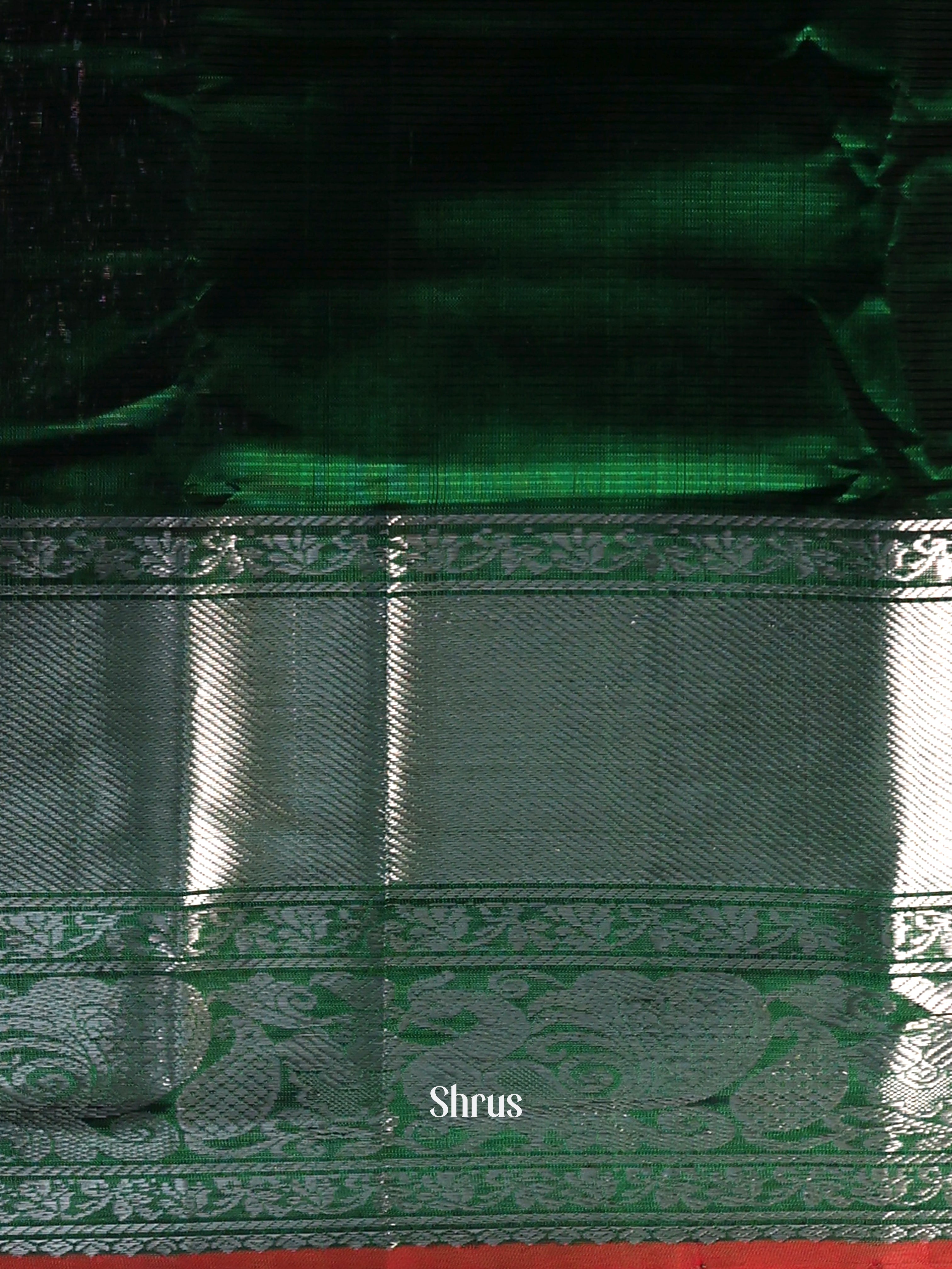 Green & Maroon - Mangalagiri silkcotton Saree - Shop on Shrus.com
