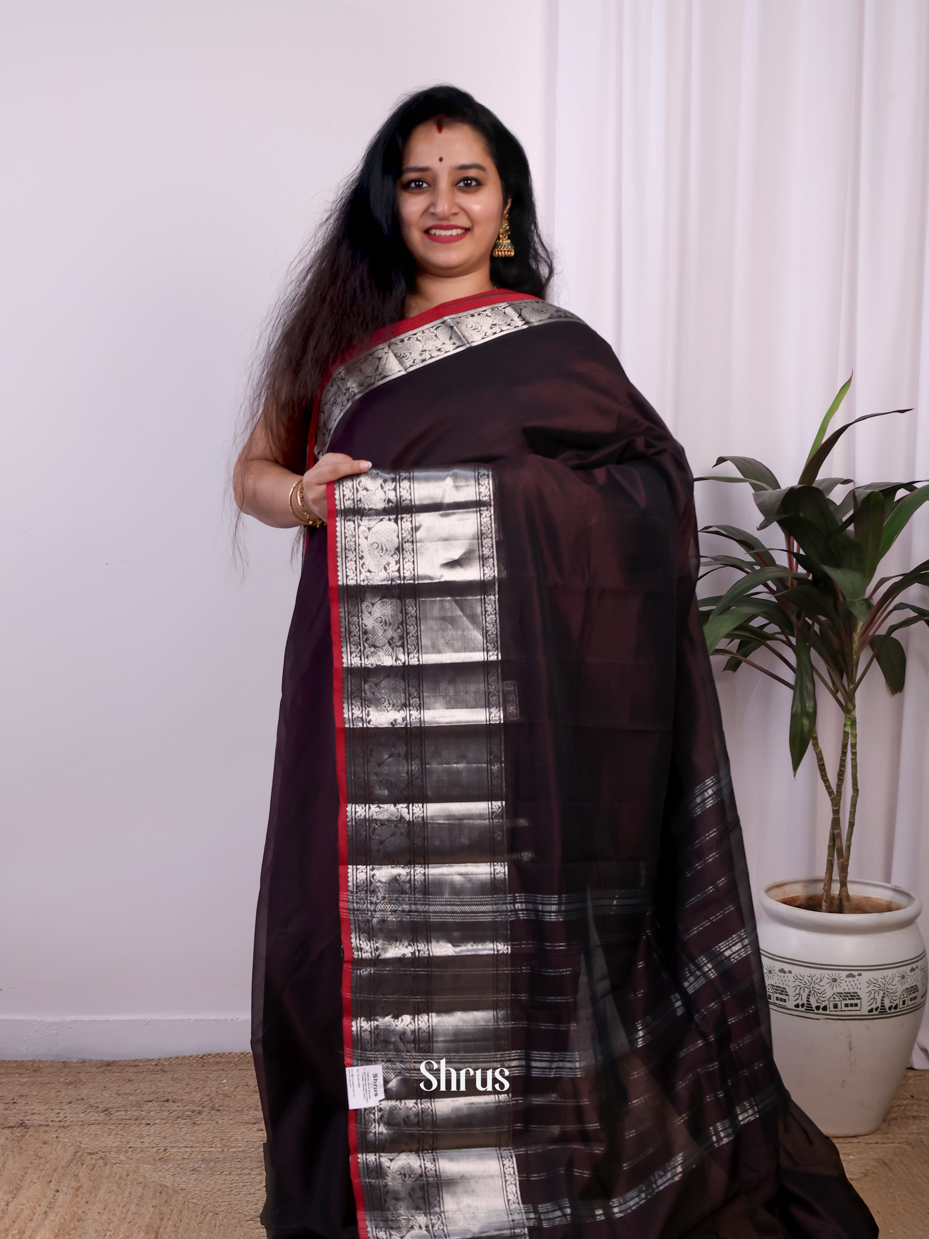 CJS24179 - Mangalagiri silkcotton Saree - Shop on Shrus.com