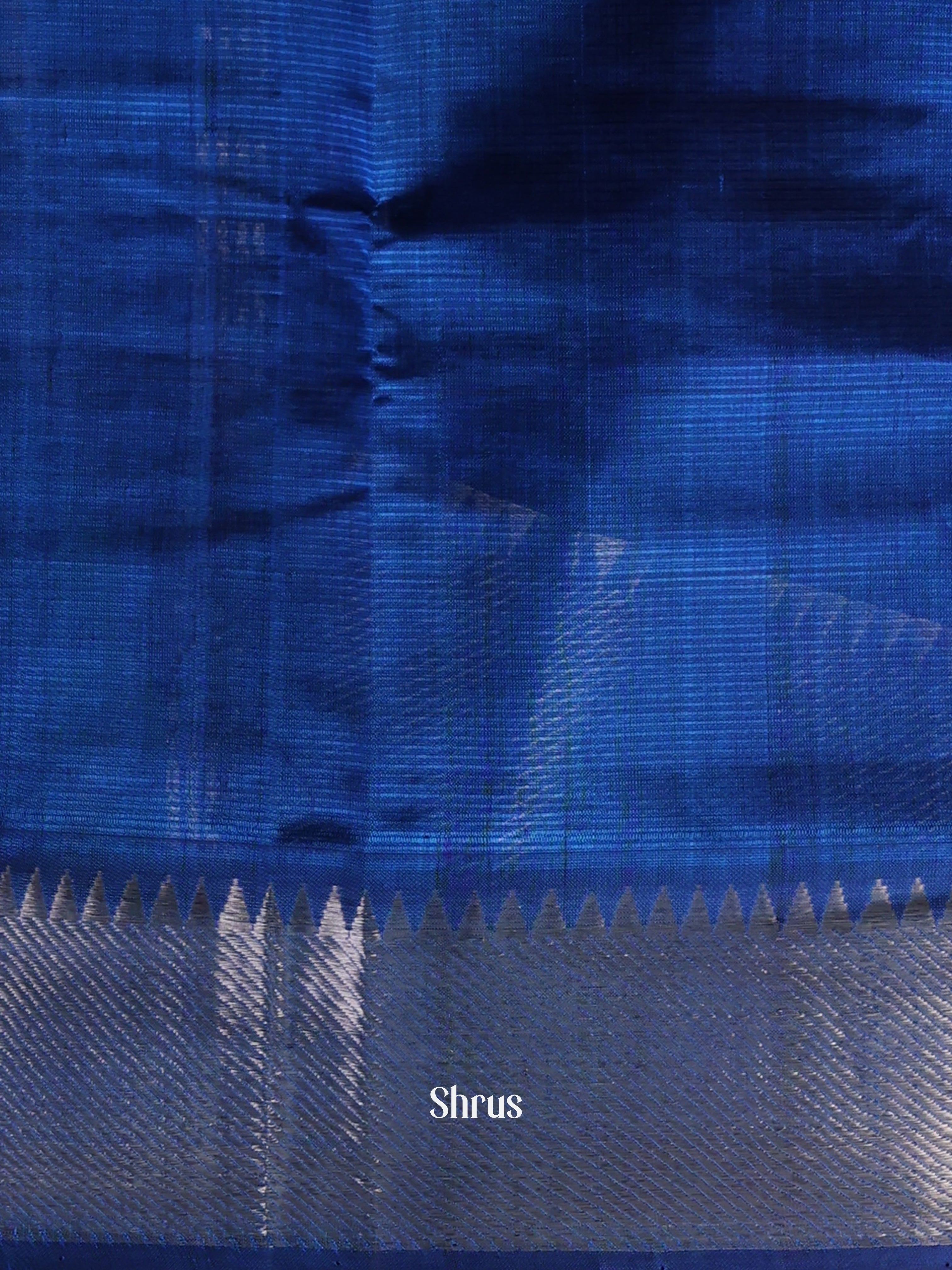Plain Dark Blue(Single Tone) – Mangalagiri silkcotton Saree - Shop on Shrus.com