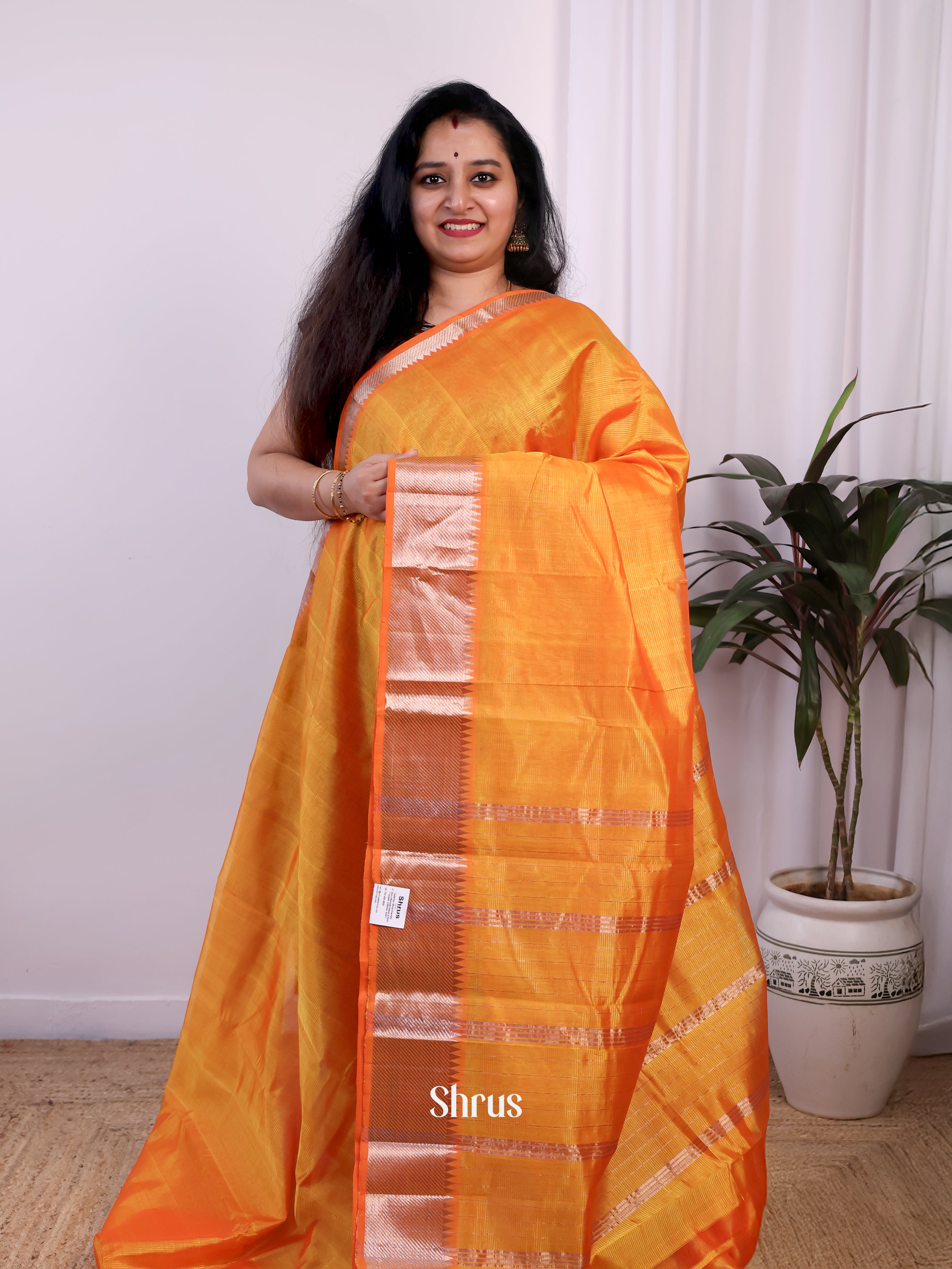 Plain Mustard(Single Tone) – Mangalagiri silkcotton Saree - Shop on Shrus.com