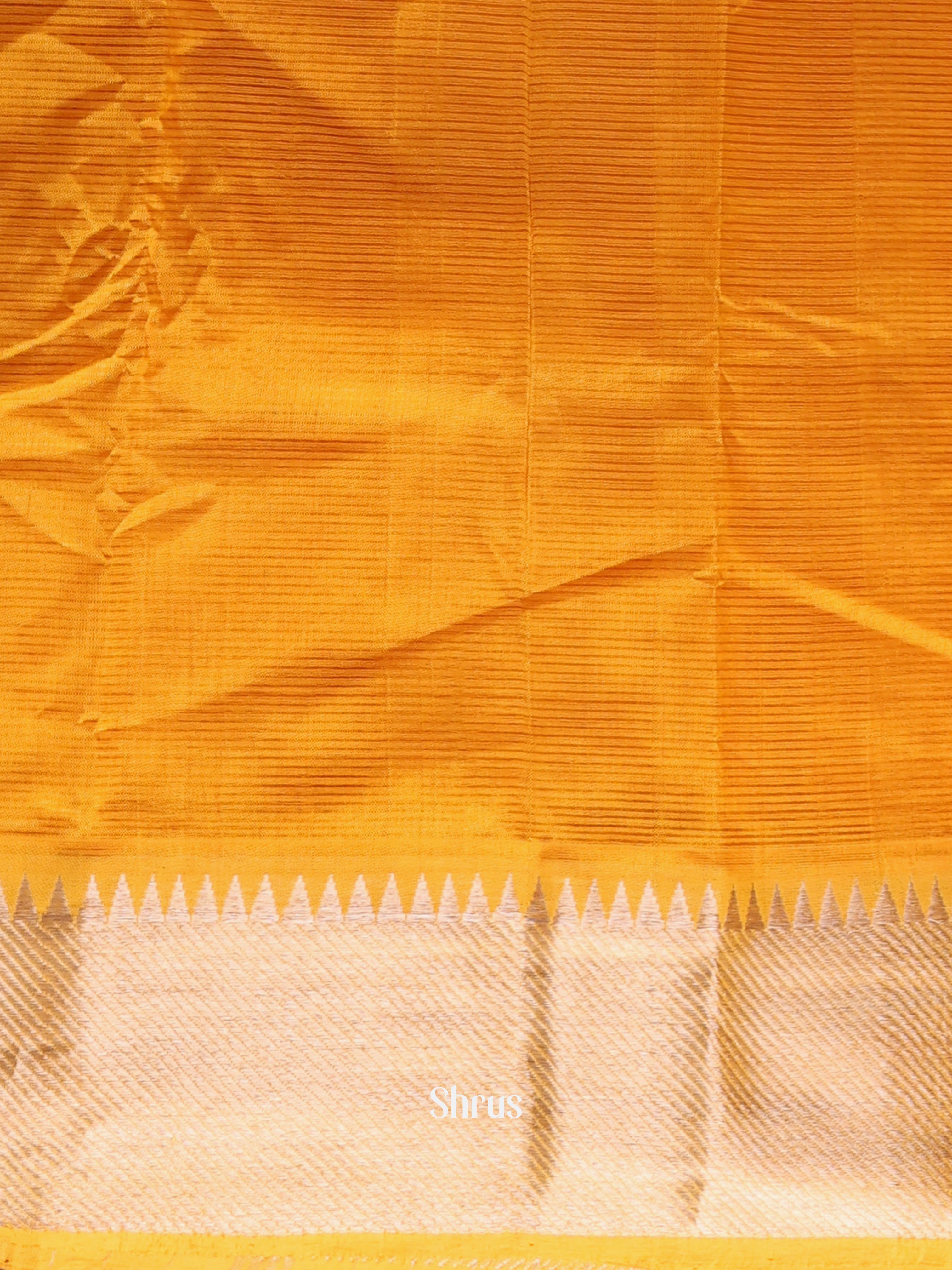 Plain Mambazha Yellow(Single Tone) – Mangalagiri silkcotton Saree - Shop on Shrus.com