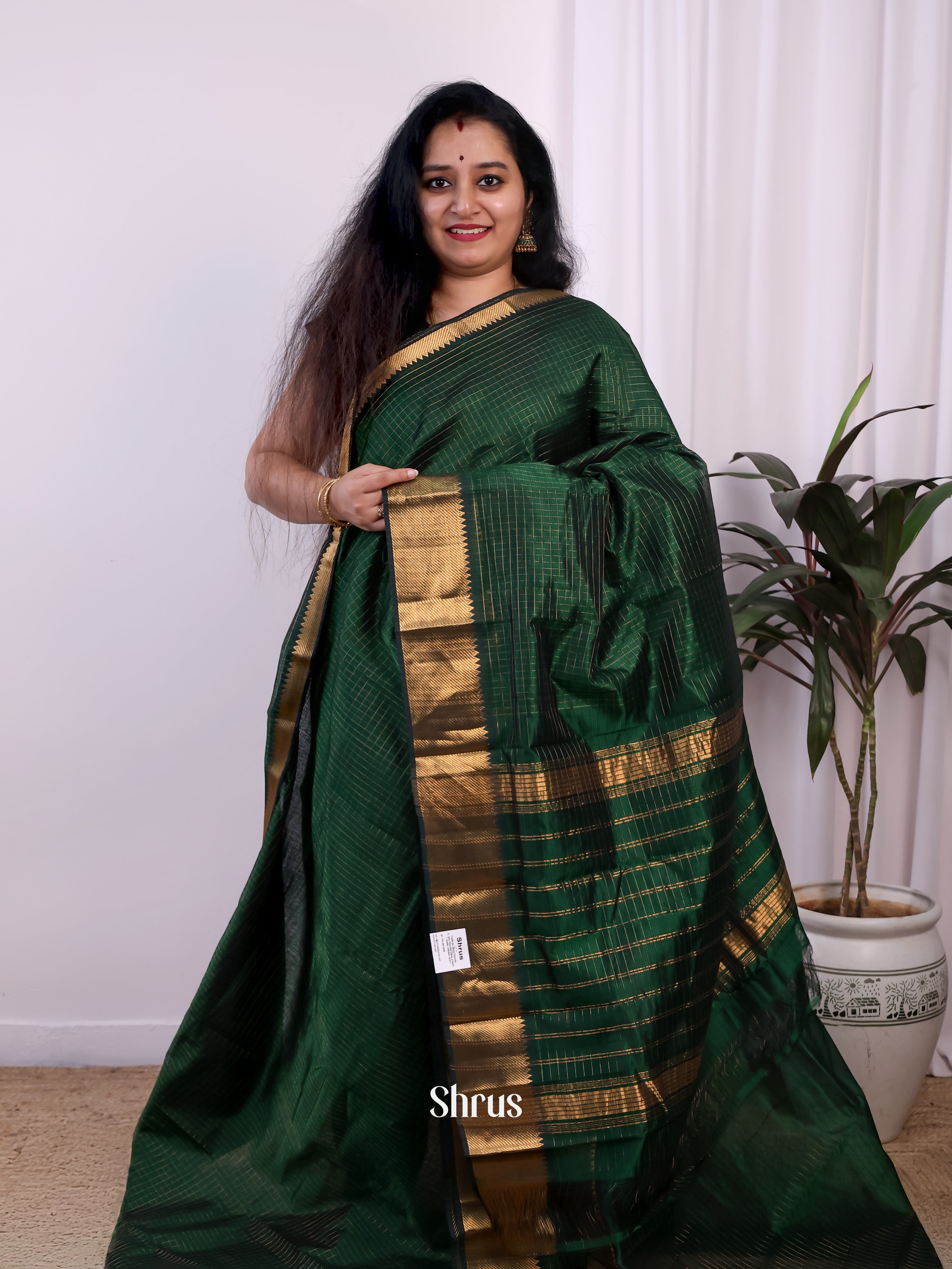 CJS24192 - Mangalagiri silkcotton Saree - Shop on Shrus.com