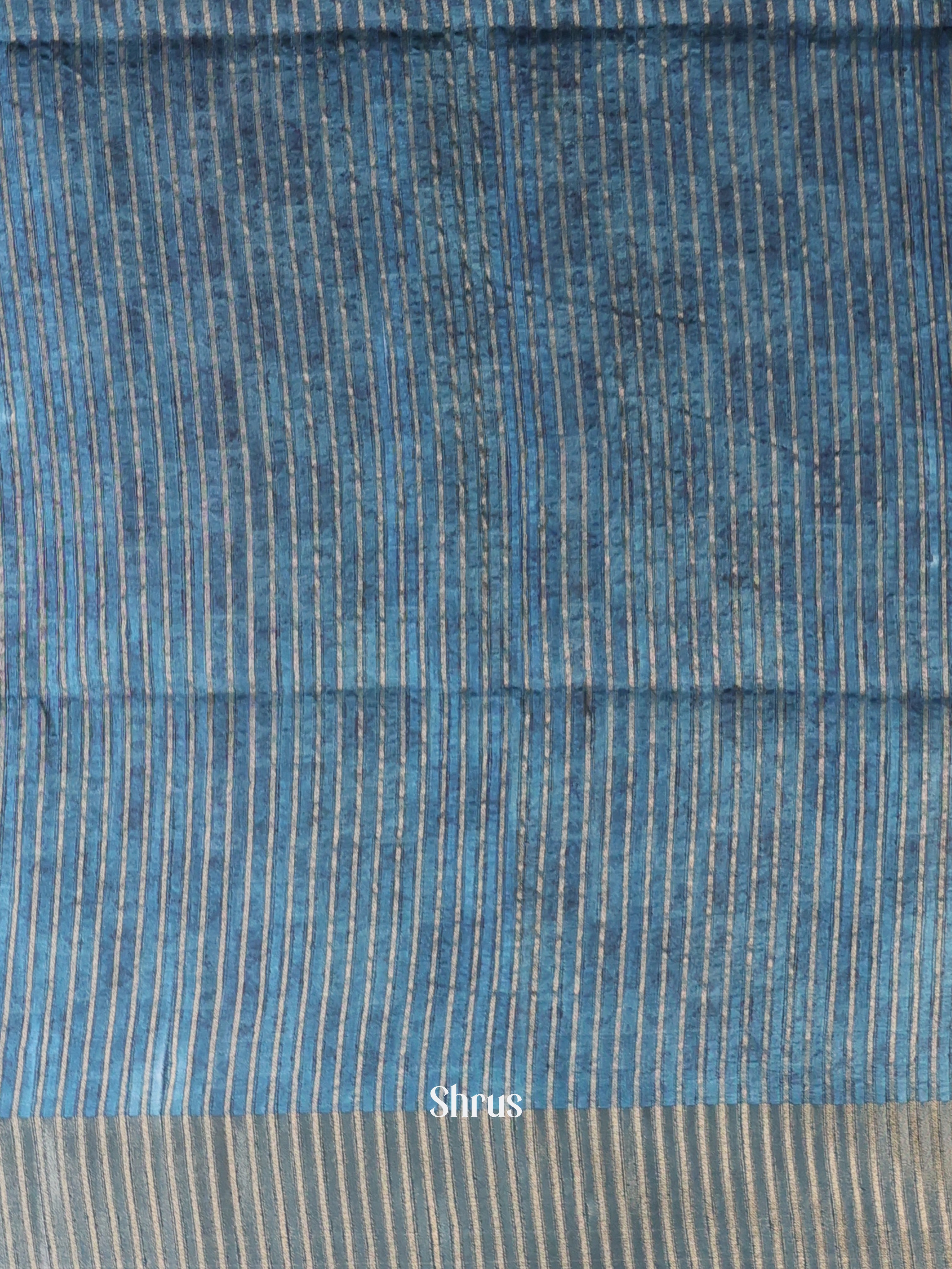 Blue - Moonga Saree - Shop on Shrus.com