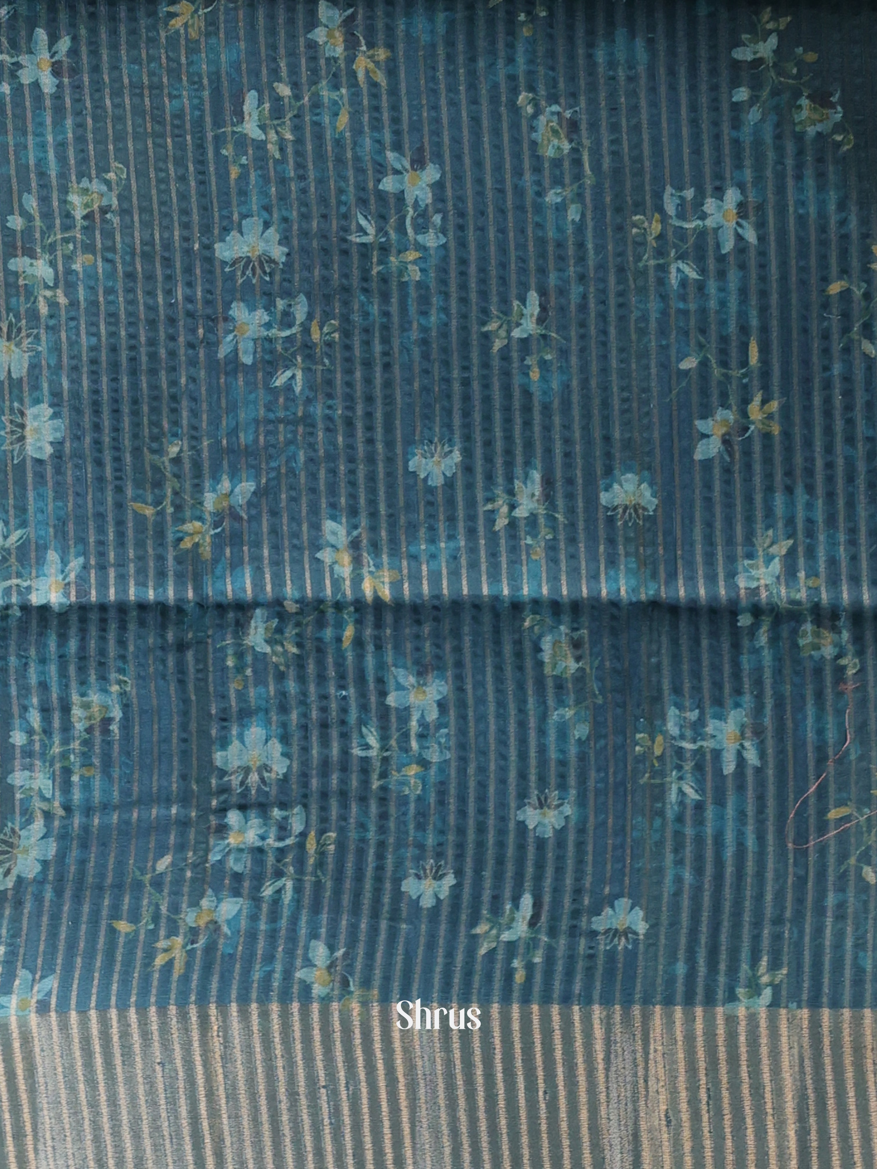 Blue - Moonga Saree - Shop on Shrus.com