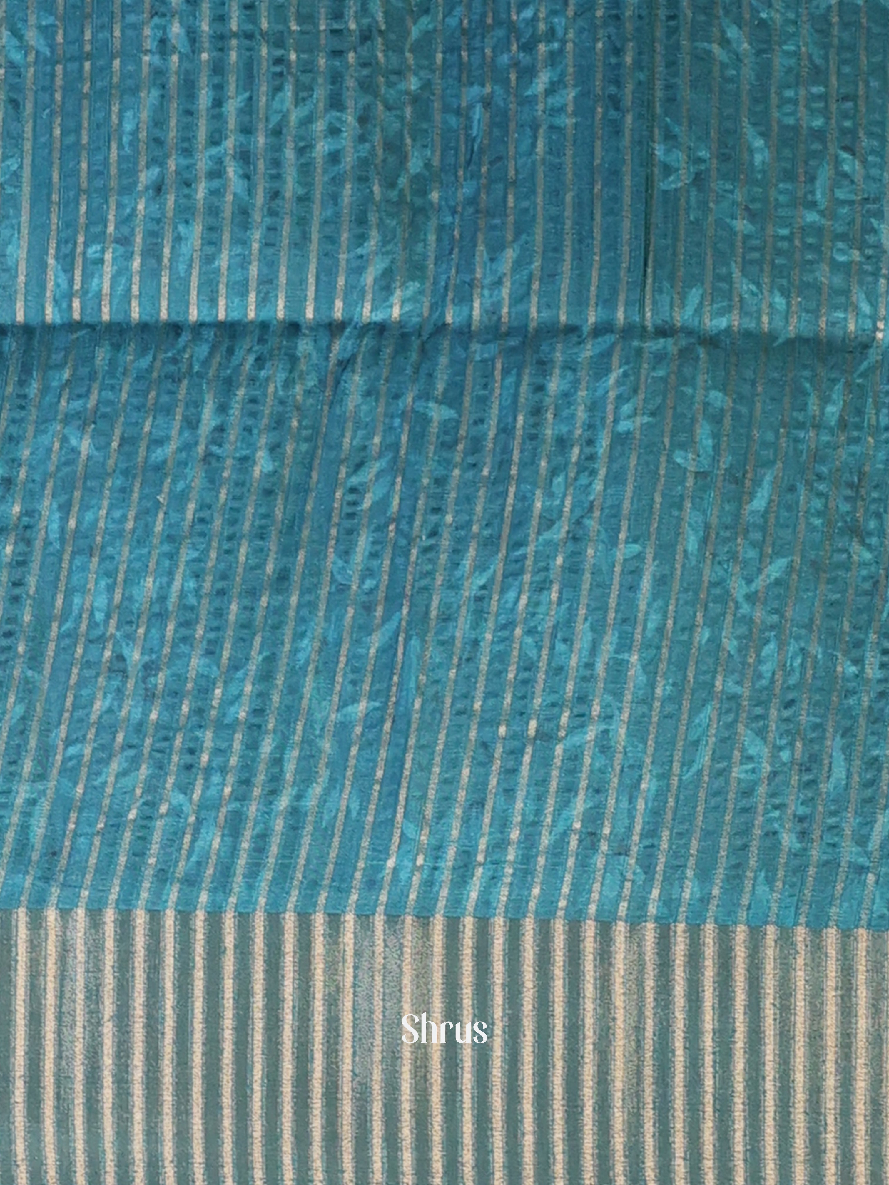 Blue - Moonga Saree - Shop on Shrus.com