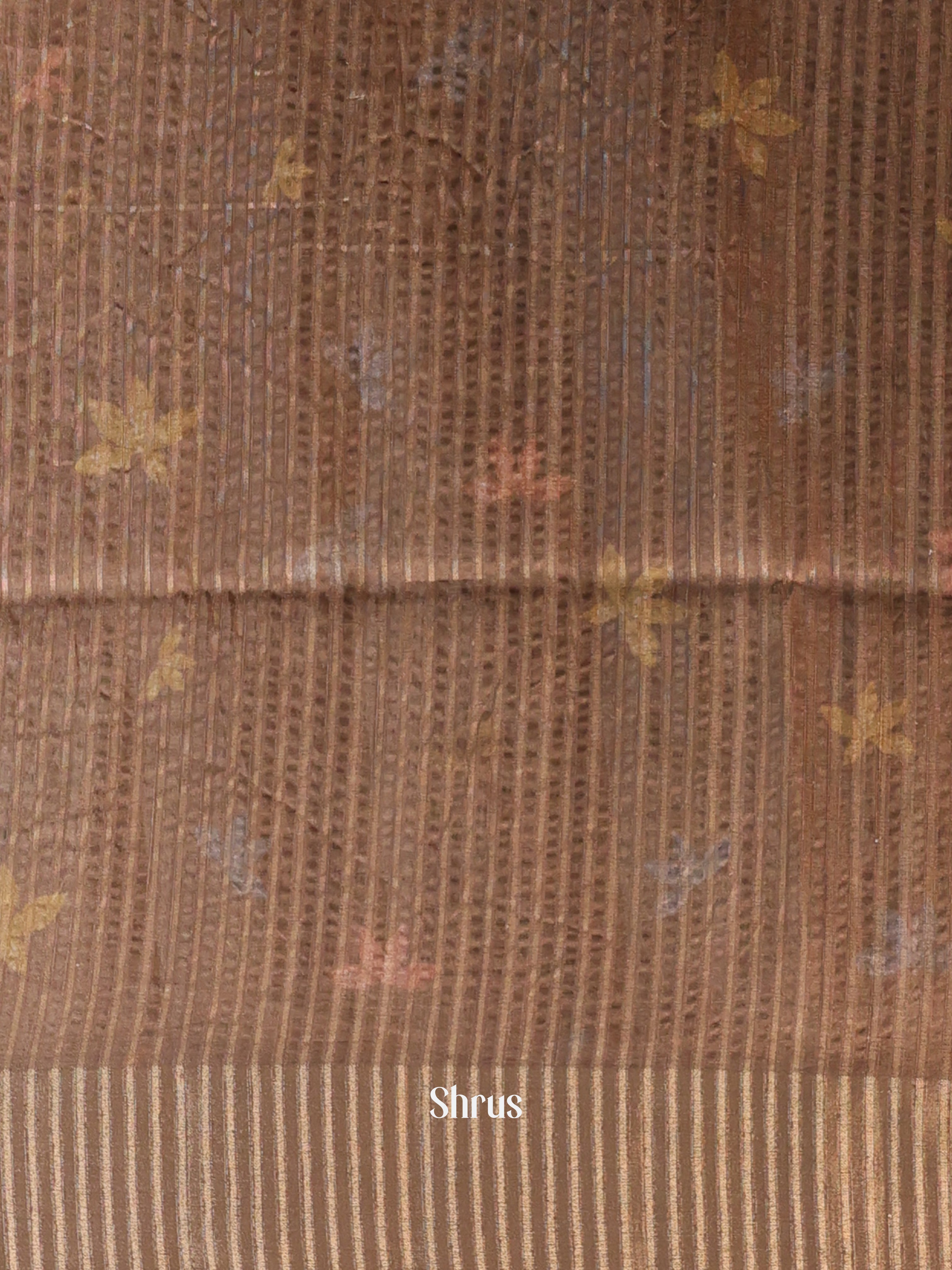Brown- Moonga Saree - Shop on Shrus.com
