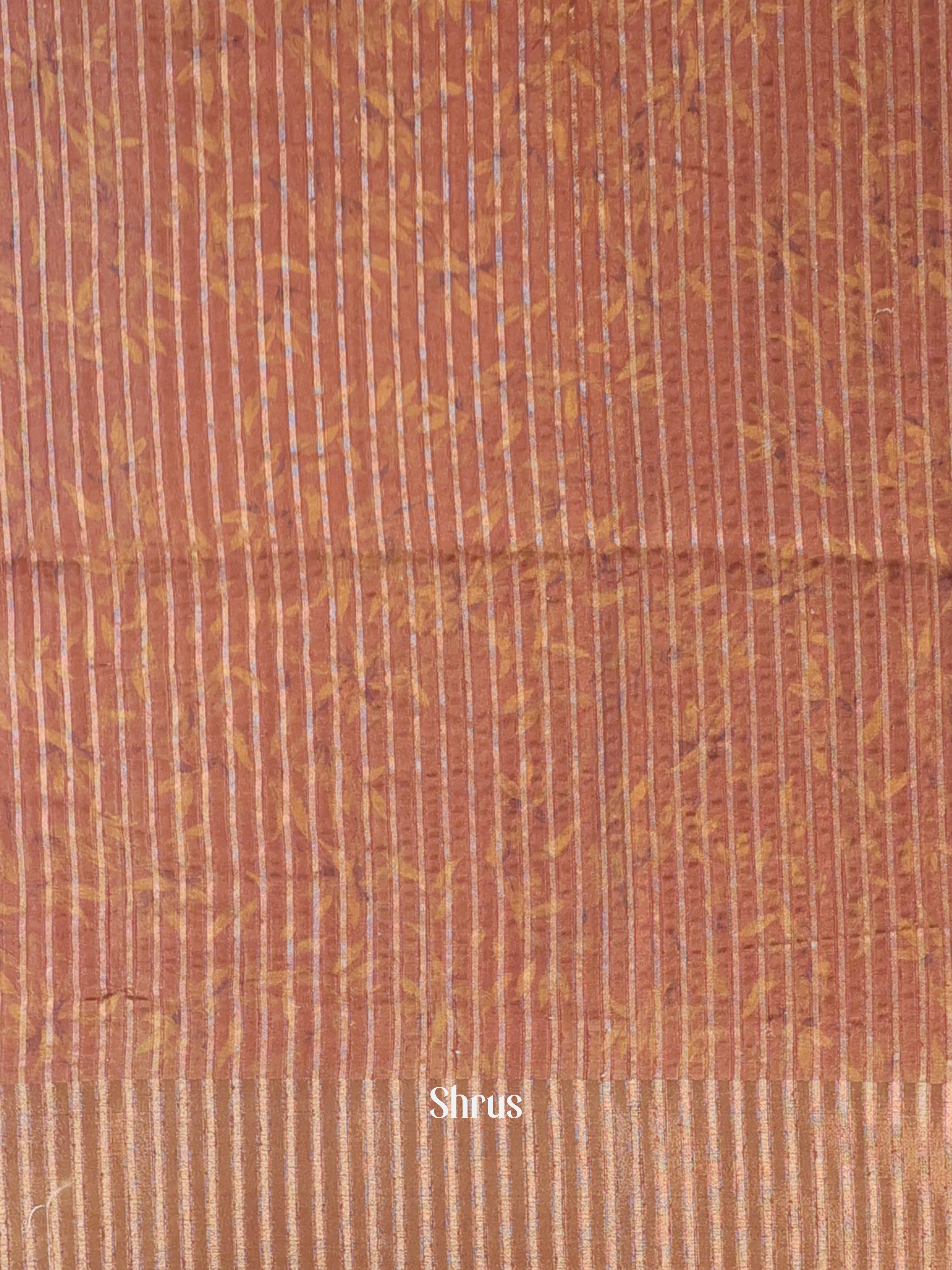 Brown - Moonga Saree - Shop on Shrus.com