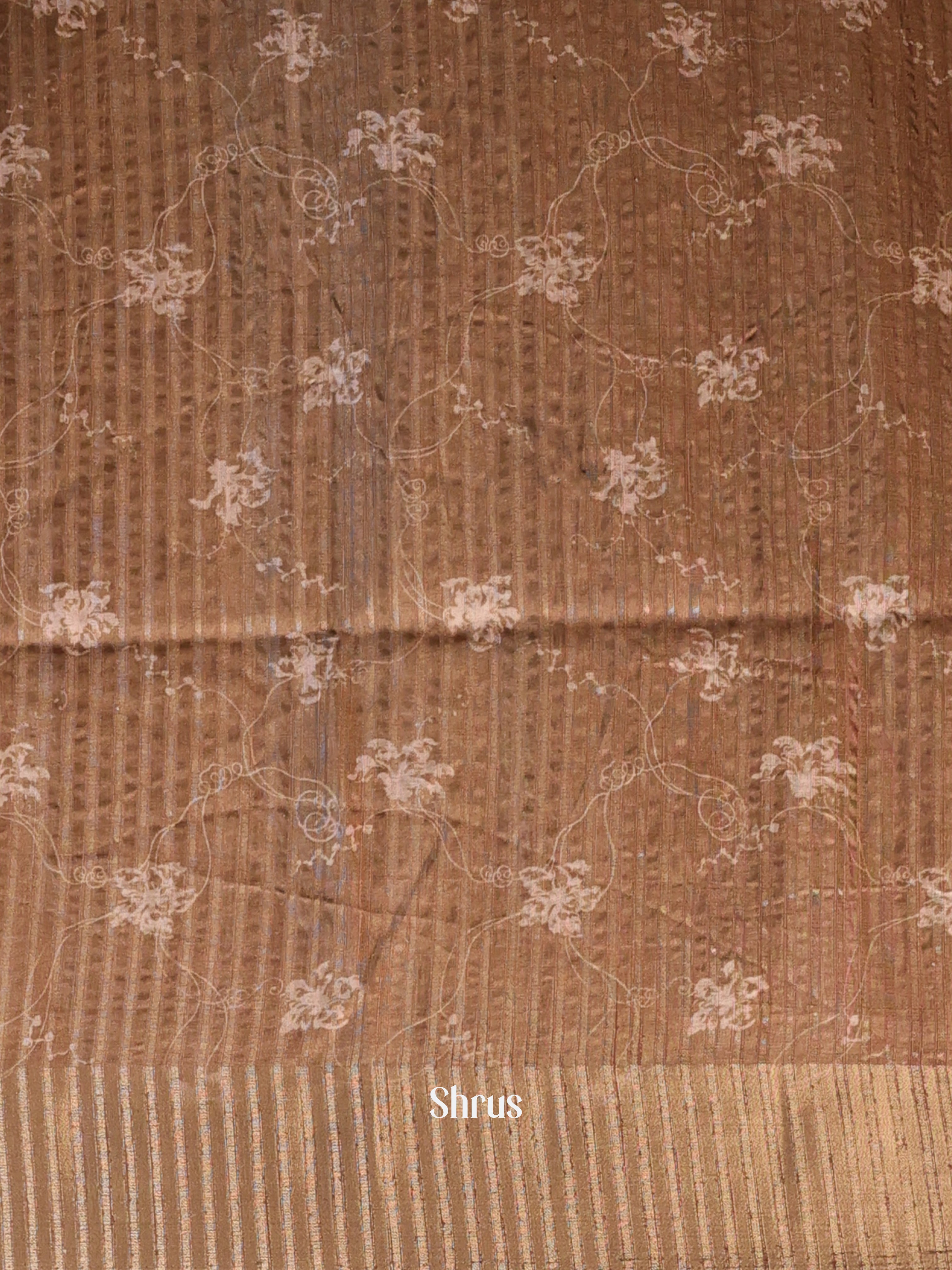 Golden Brown - Moonga Saree - Shop on Shrus.com