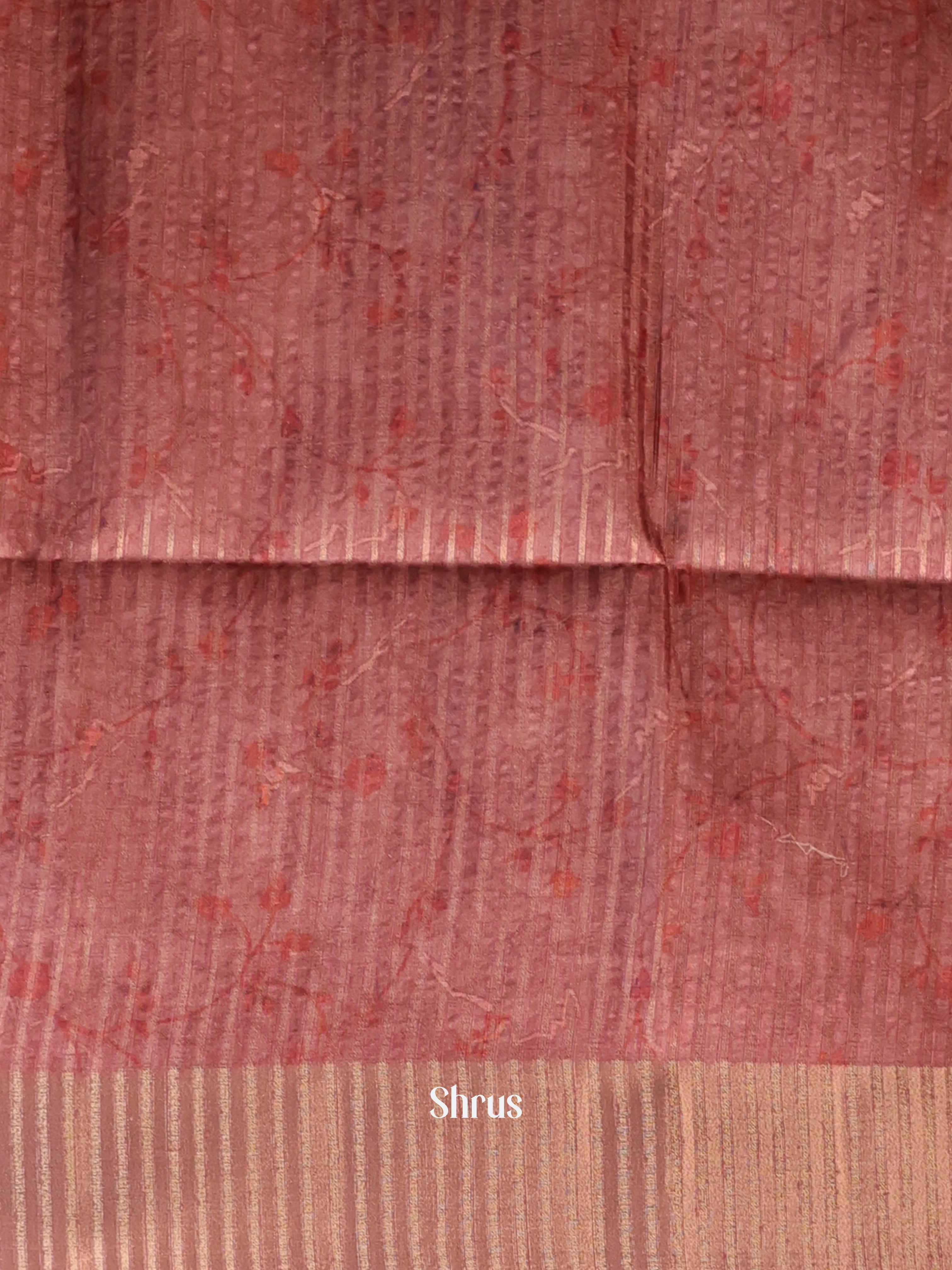 Brown - Moonga Saree - Shop on Shrus.com