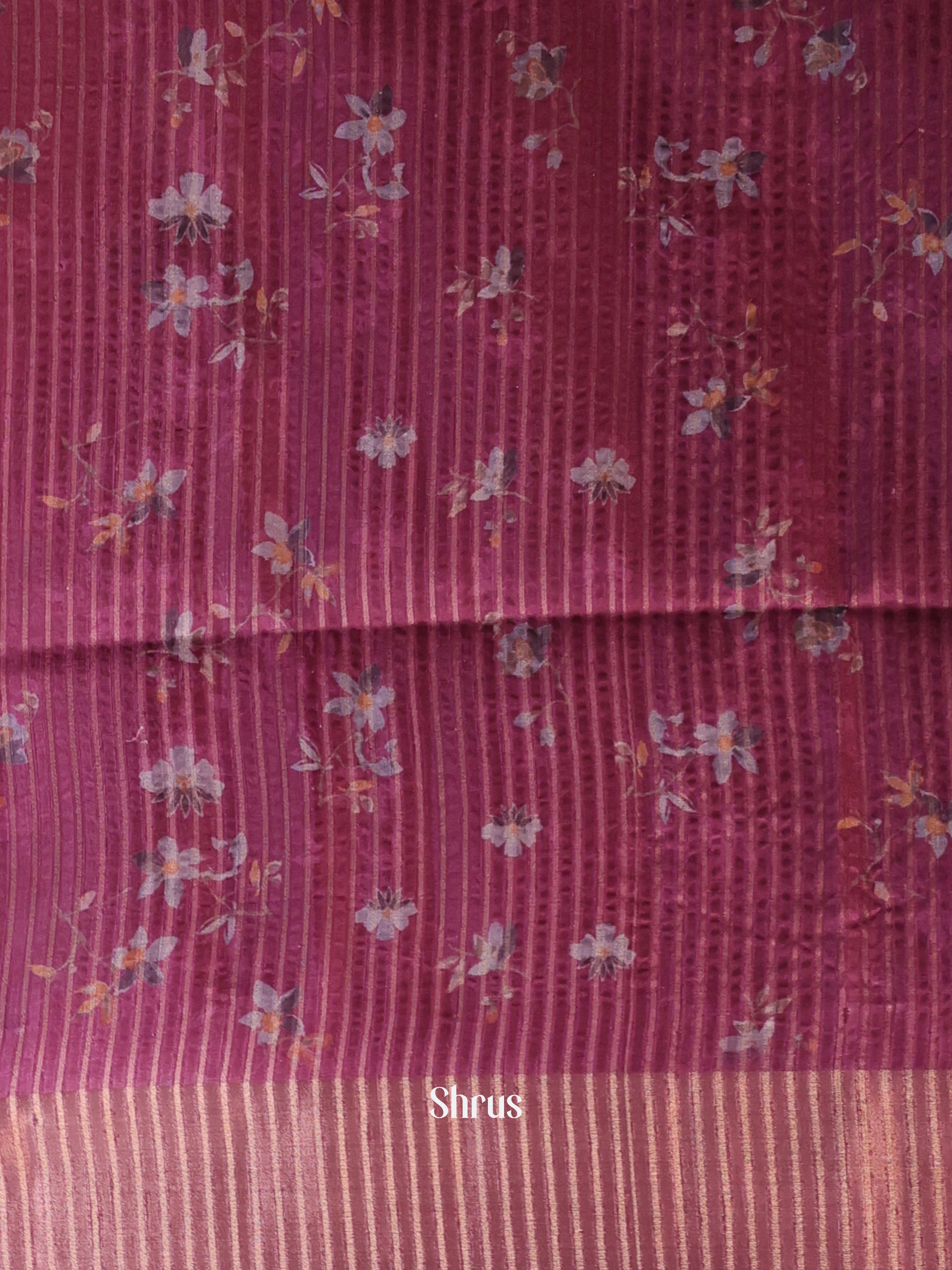 Purple - Moonga Saree - Shop on Shrus.com
