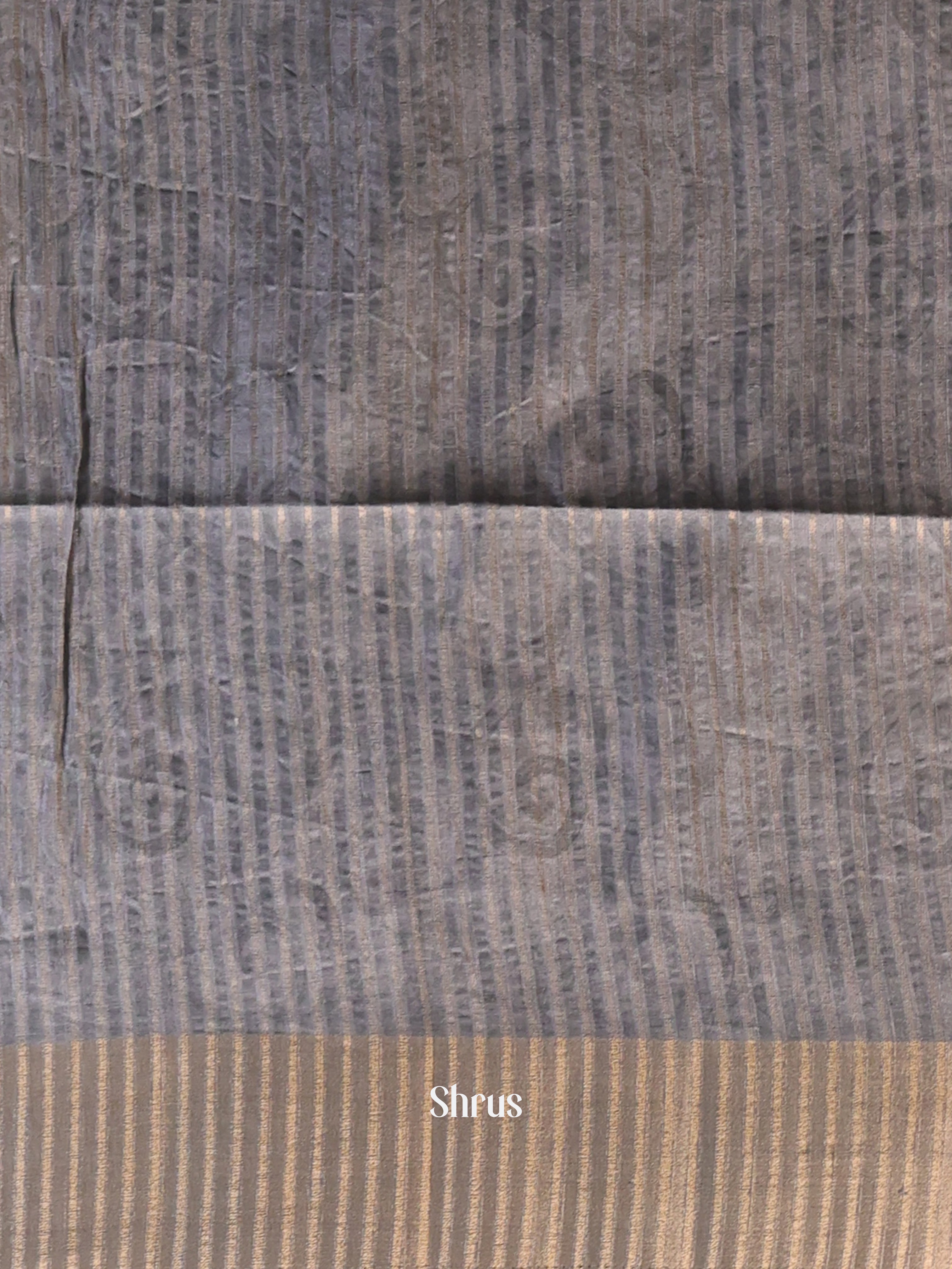 Grey - Moonga Saree - Shop on Shrus.com
