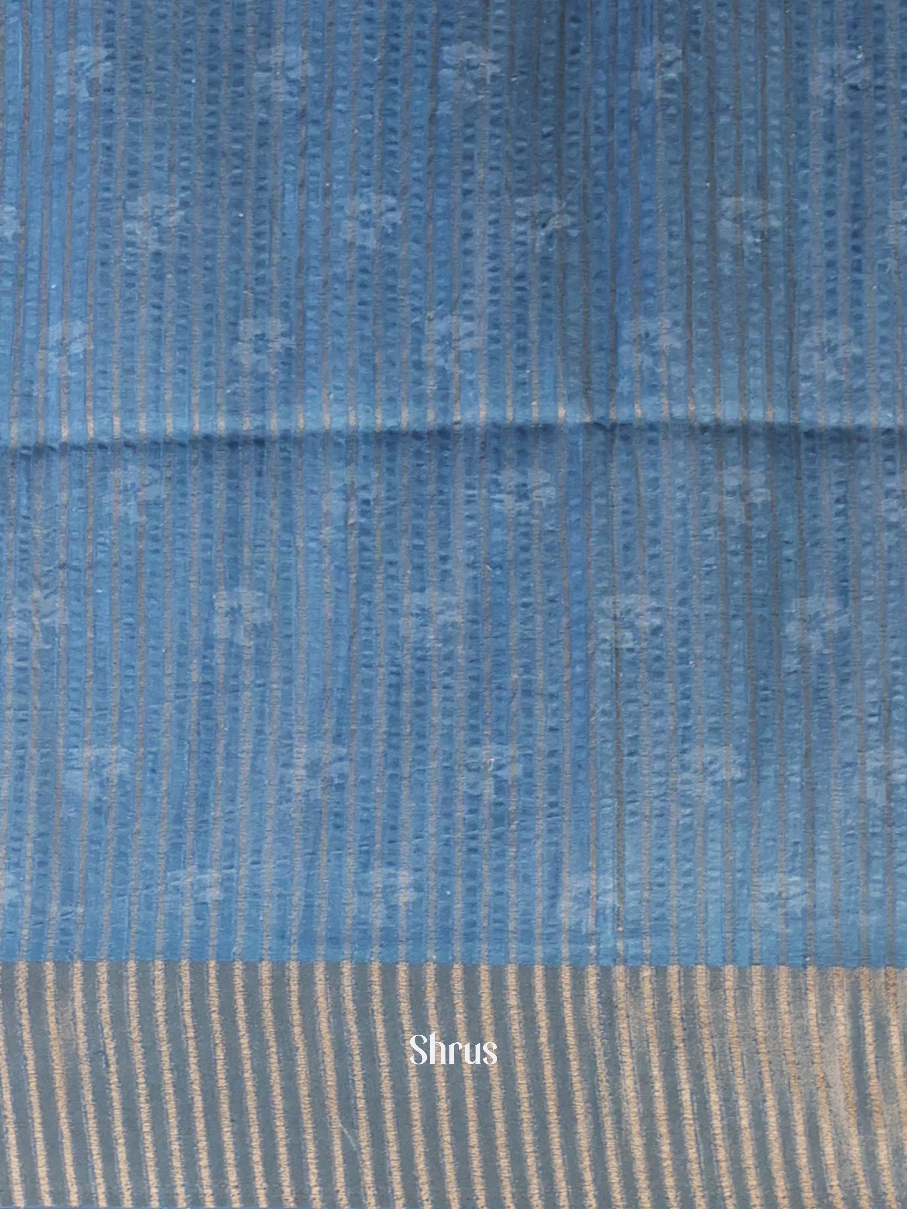 Blue - Moonga Saree - Shop on Shrus.com