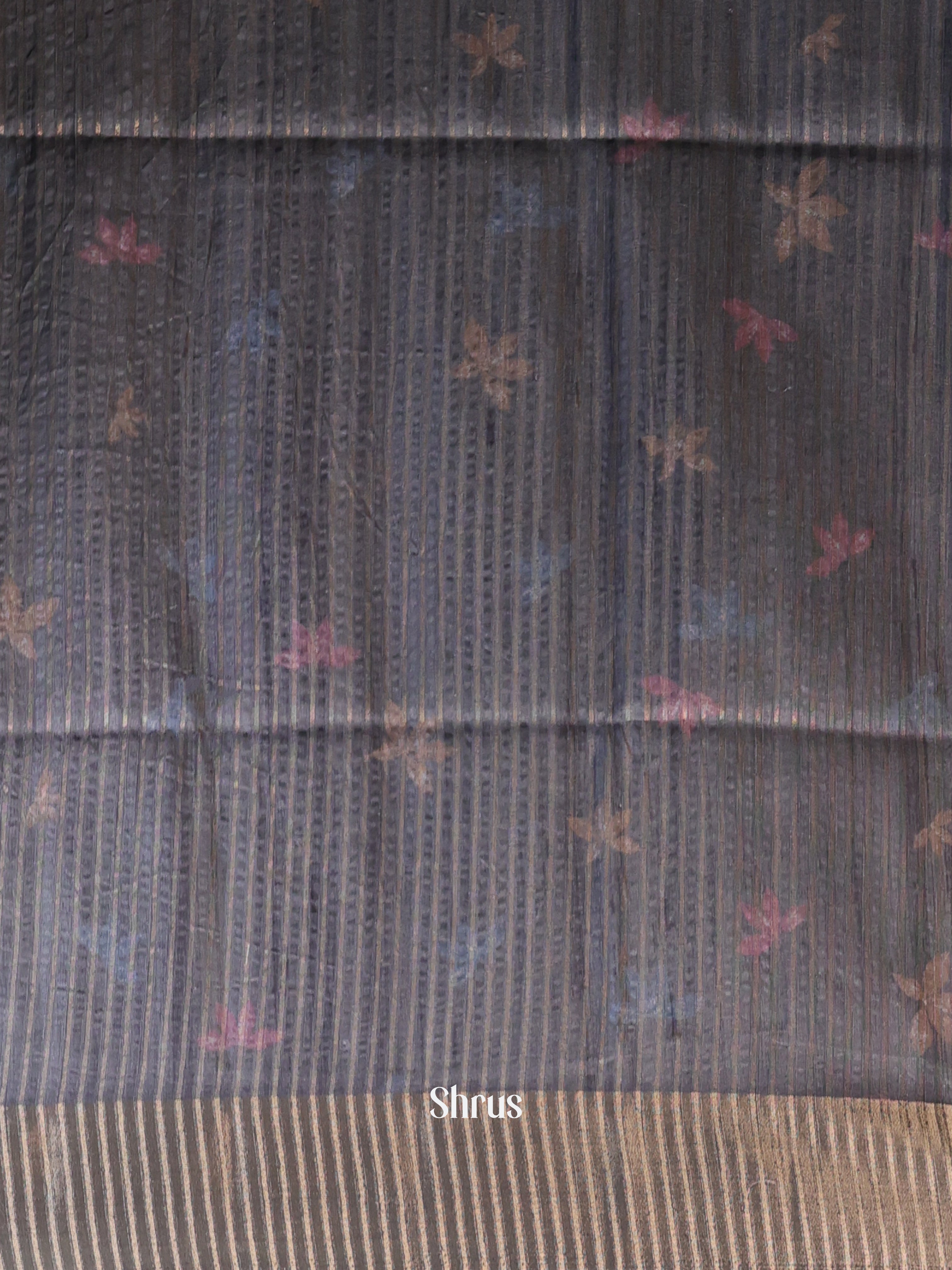 Grey - Moonga Saree - Shop on Shrus.com
