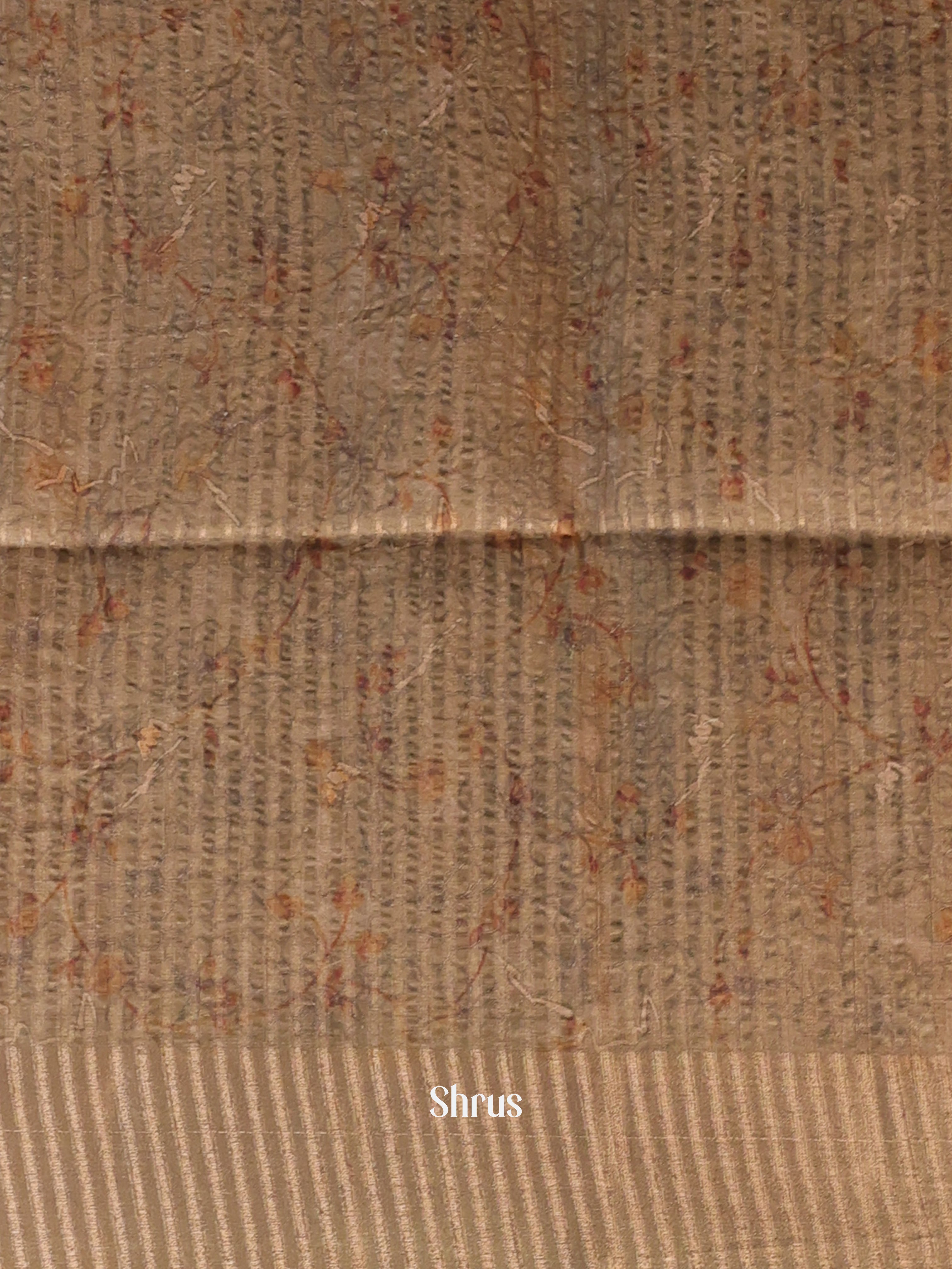 Lite Brown - Moonga Saree - Shop on Shrus.com