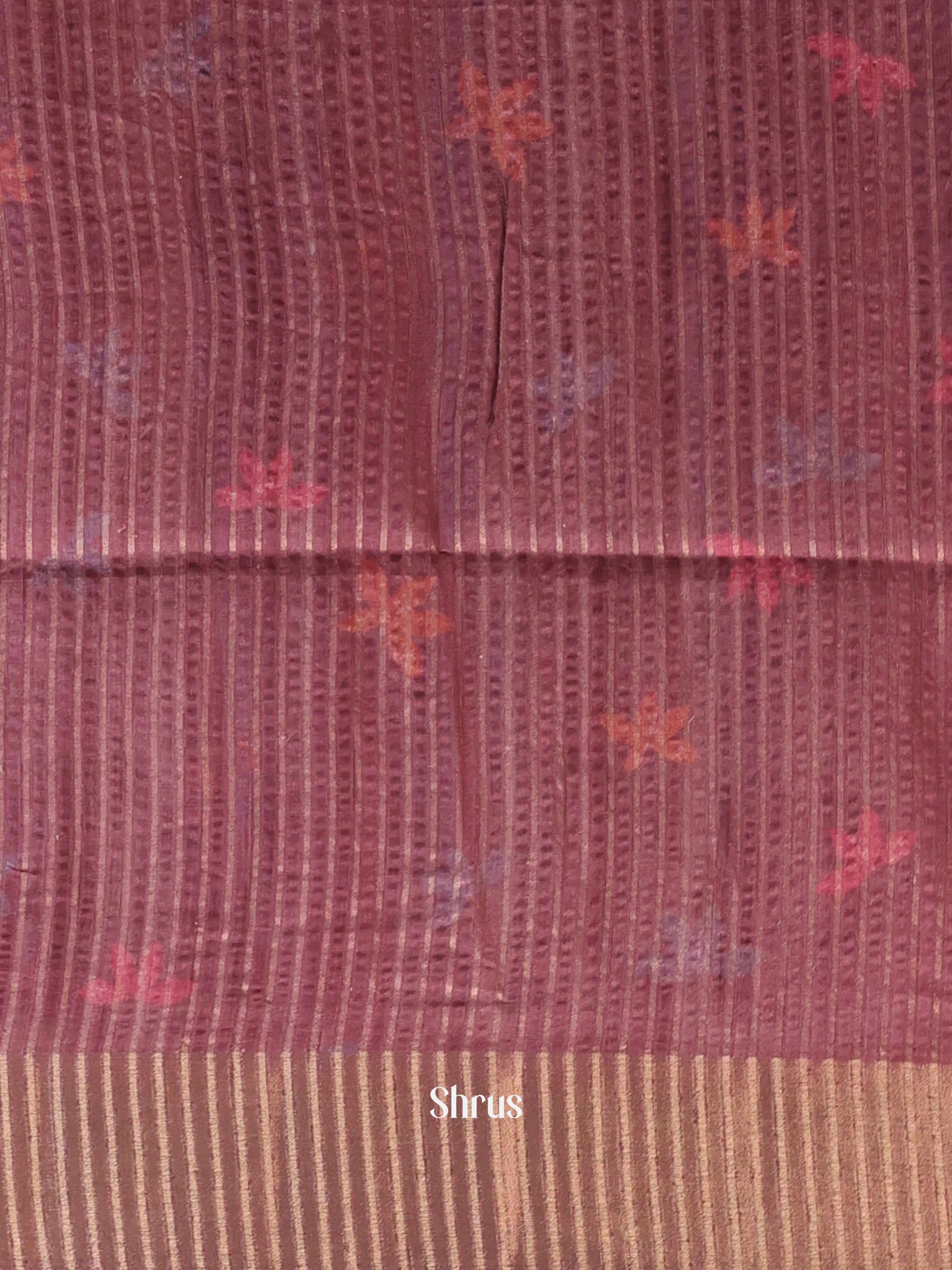 Maroon - Moonga Saree - Shop on Shrus.com