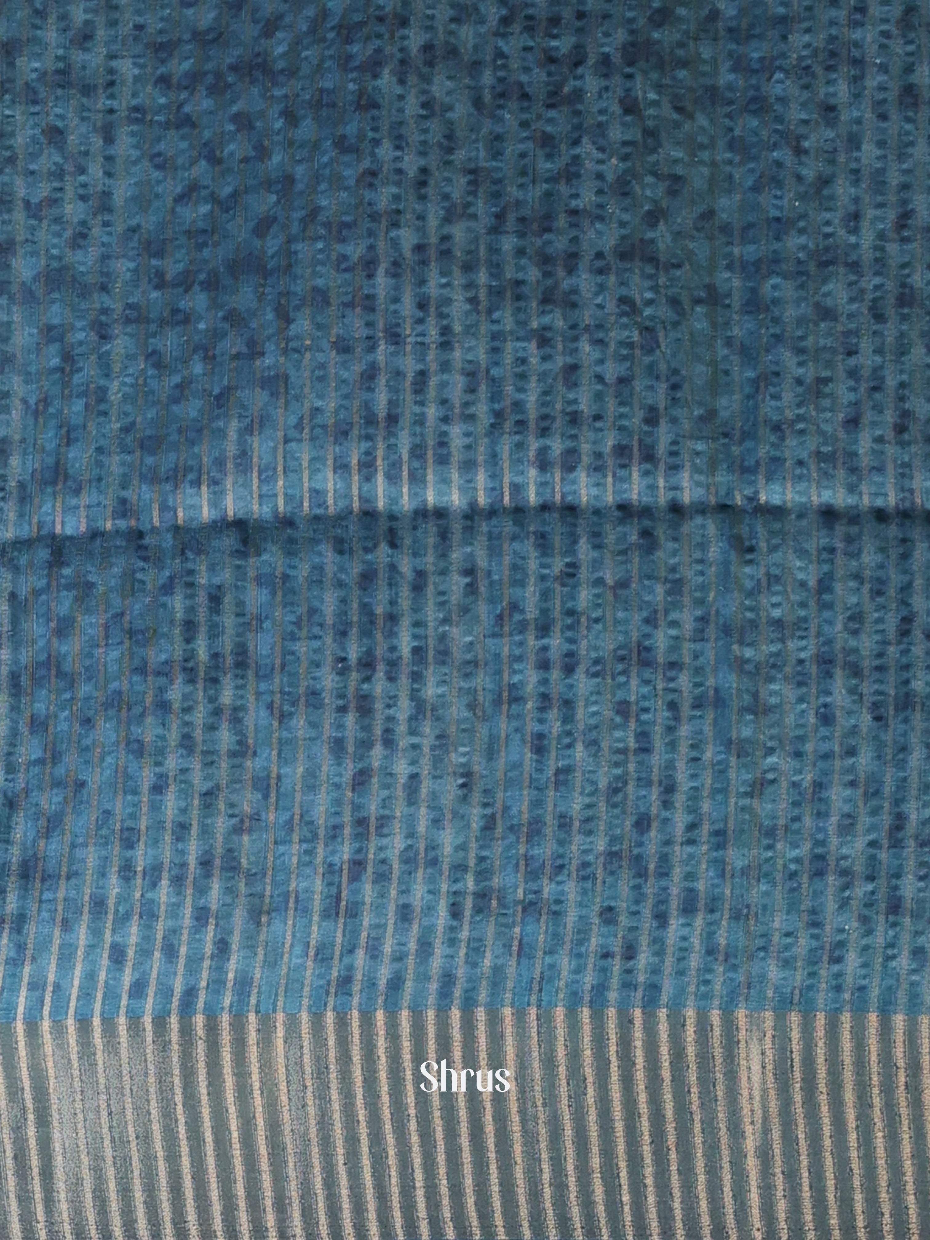 Blue - Moonga Saree - Shop on Shrus.com