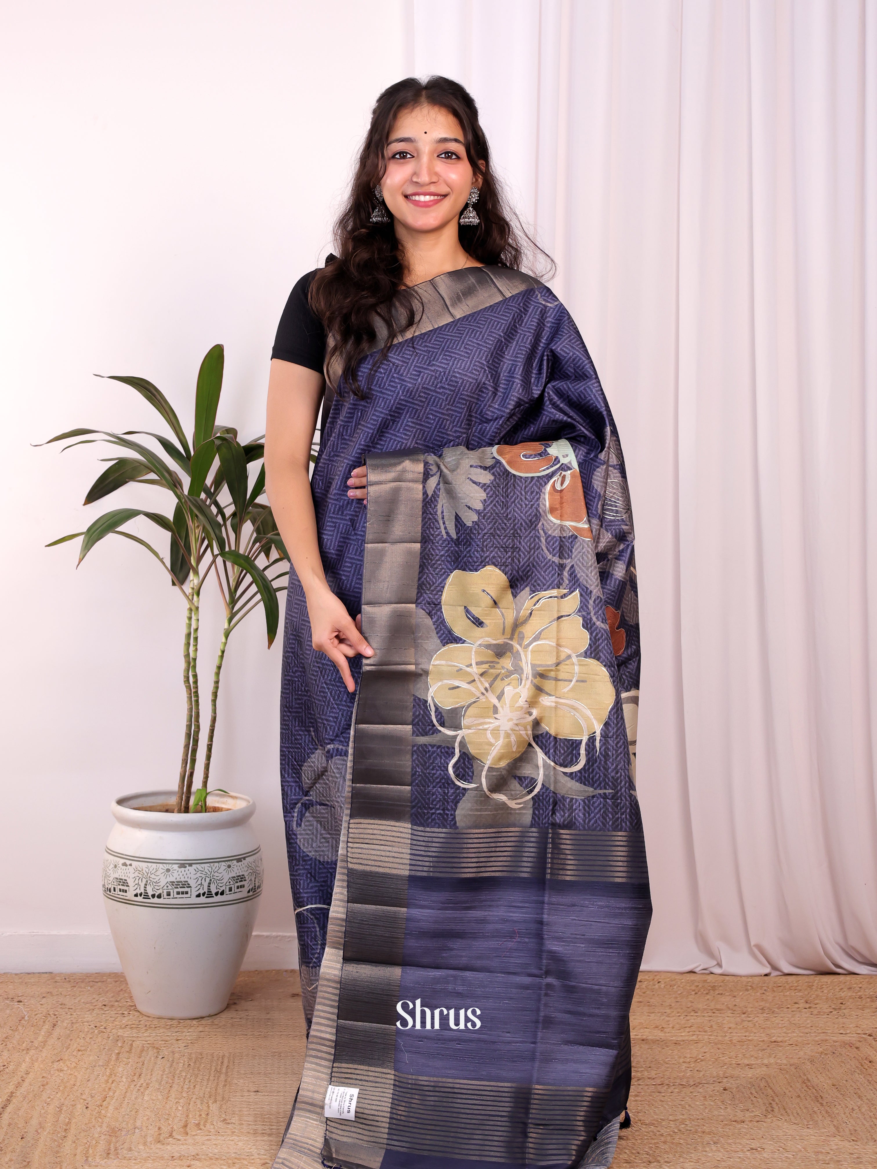 Violet - Moonga Saree - Shop on Shrus.com