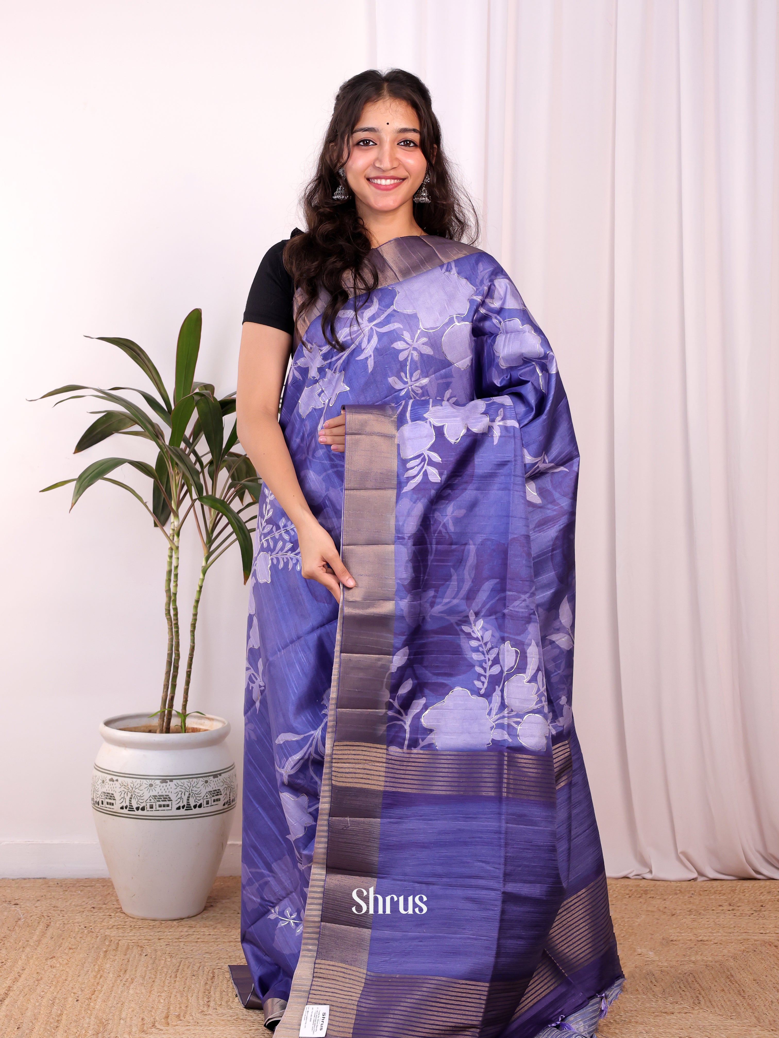 Violet - Moonga Saree - Shop on Shrus.com