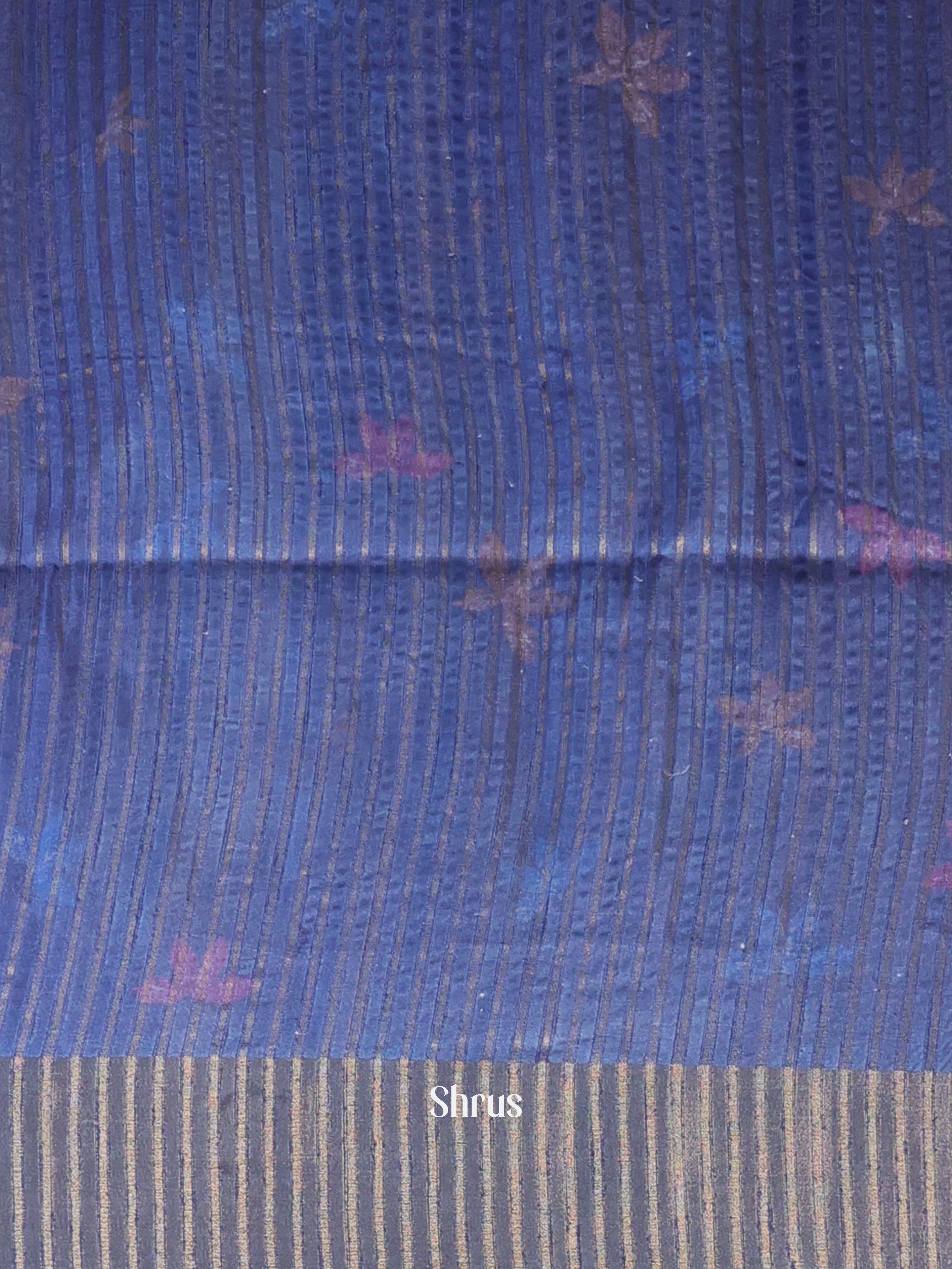 Blue - Moonga Saree - Shop on Shrus.com