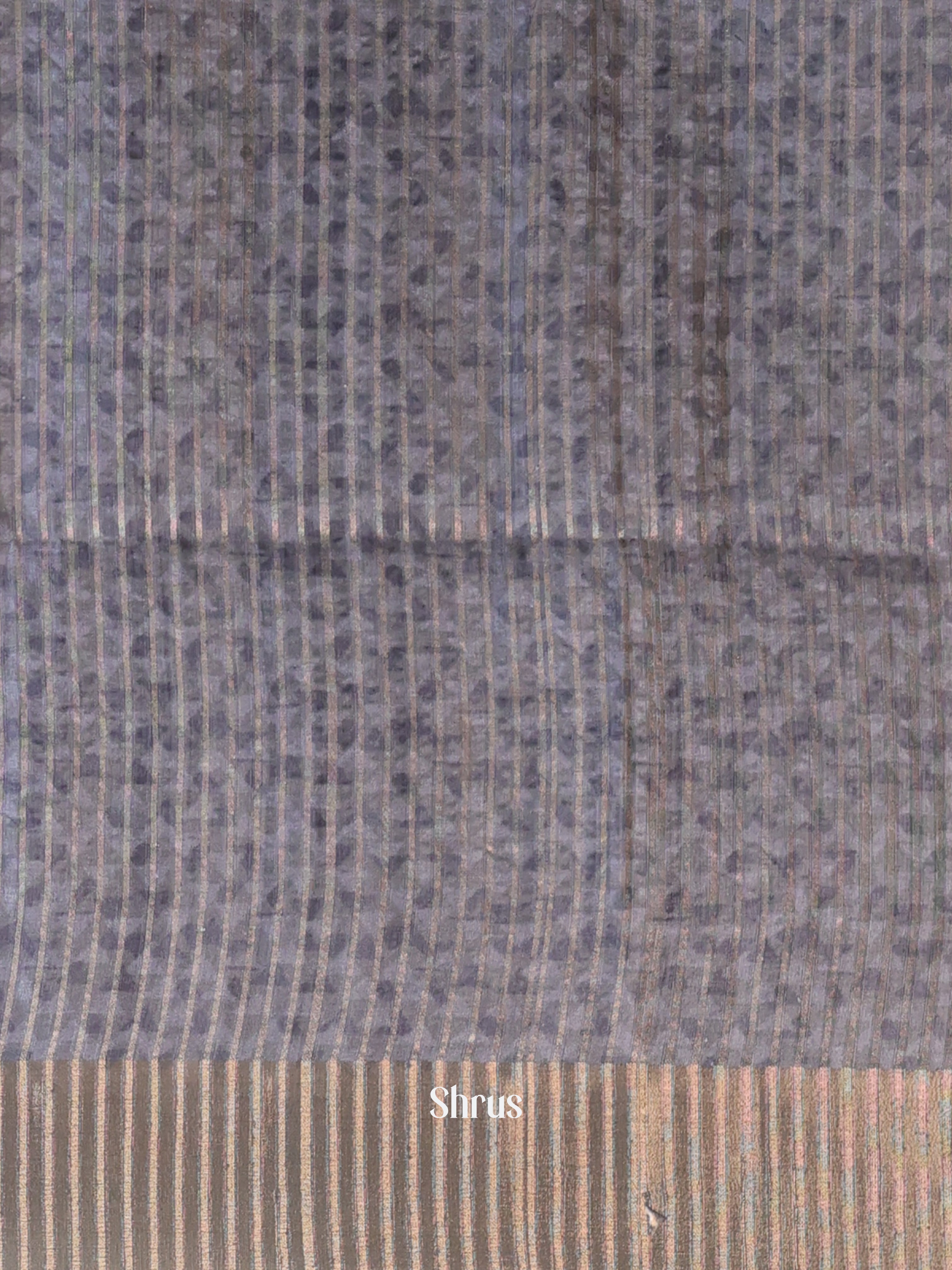 Grey - Moonga Saree - Shop on Shrus.com