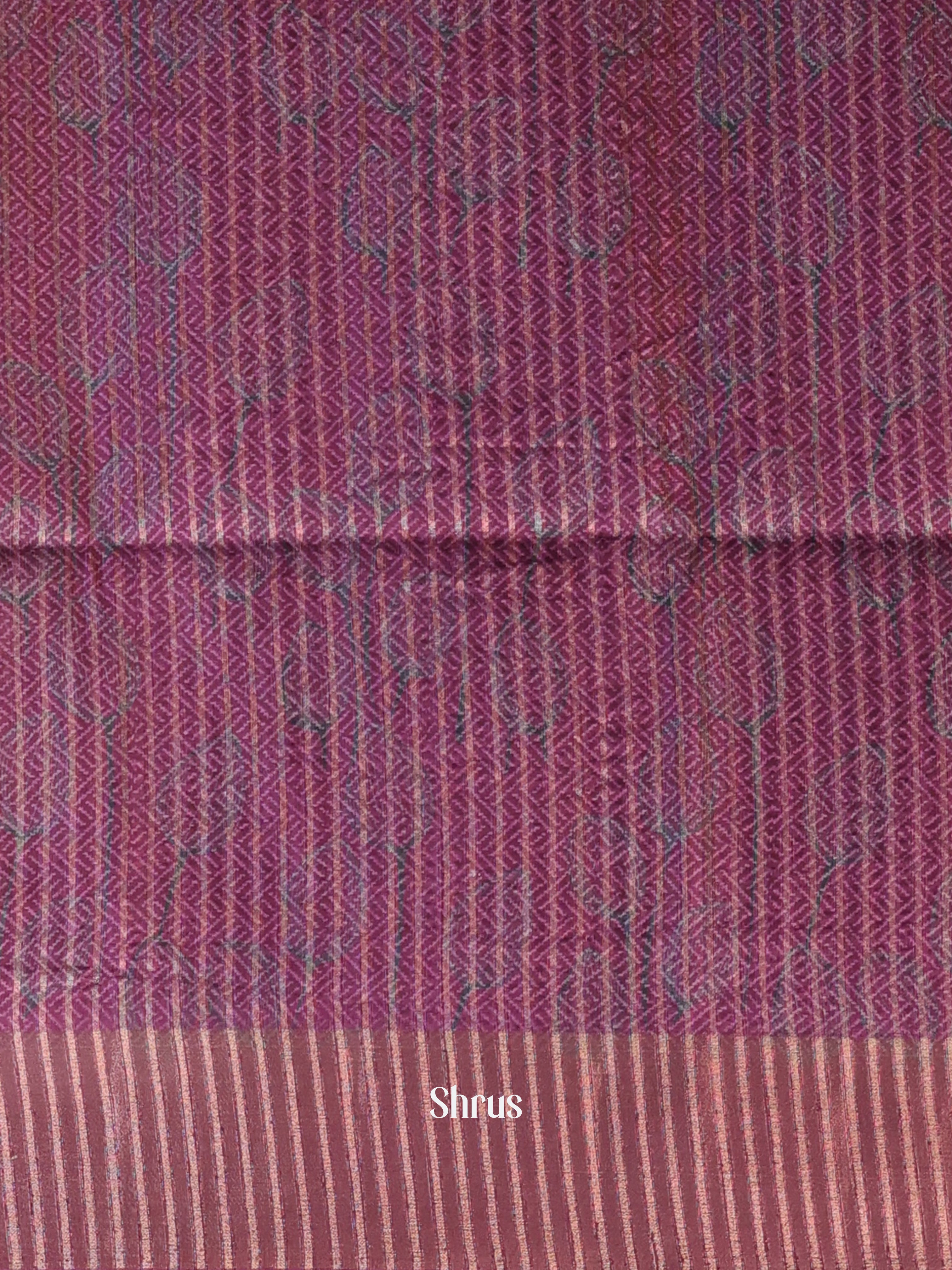 Purple - Moonga Saree - Shop on Shrus.com