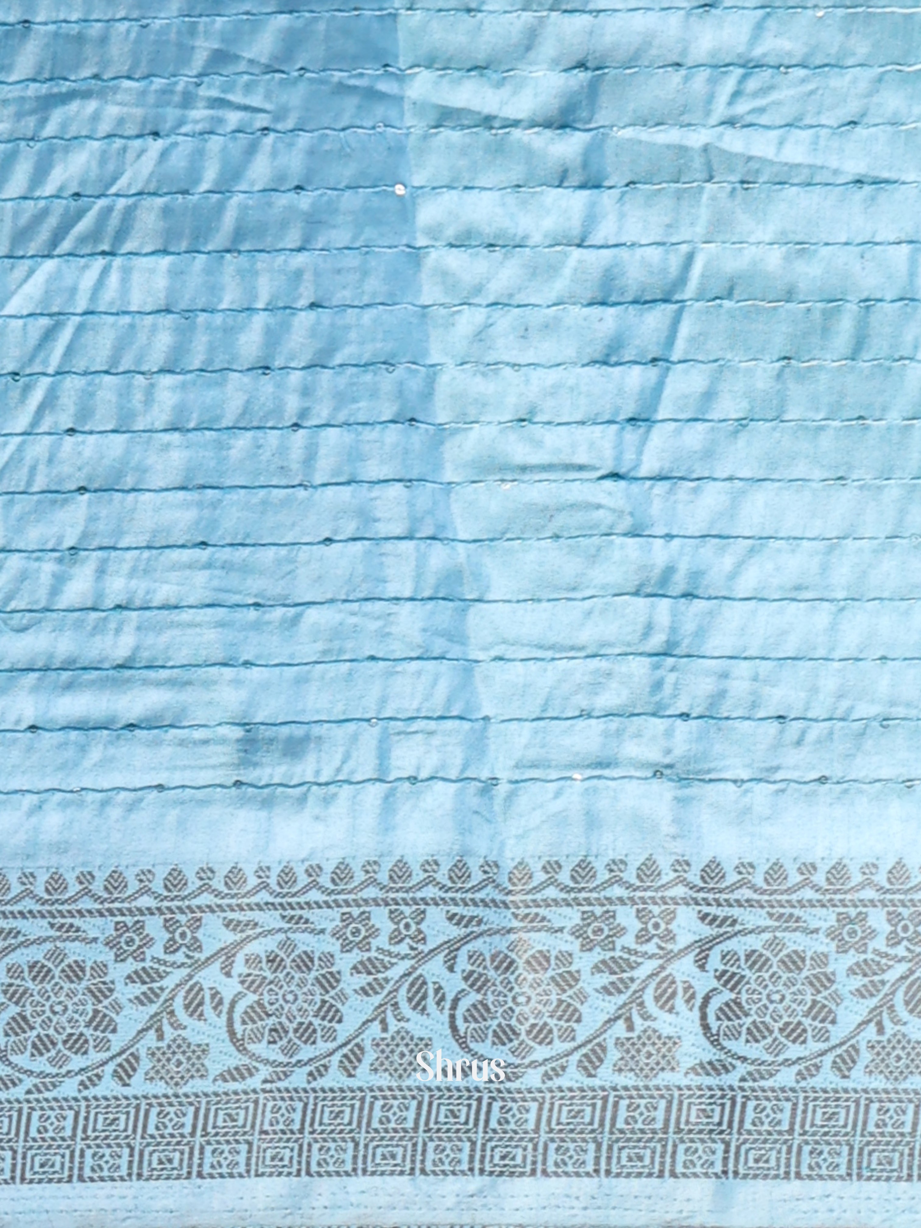 Blue - Semi Tussar Saree - Shop on Shrus.com