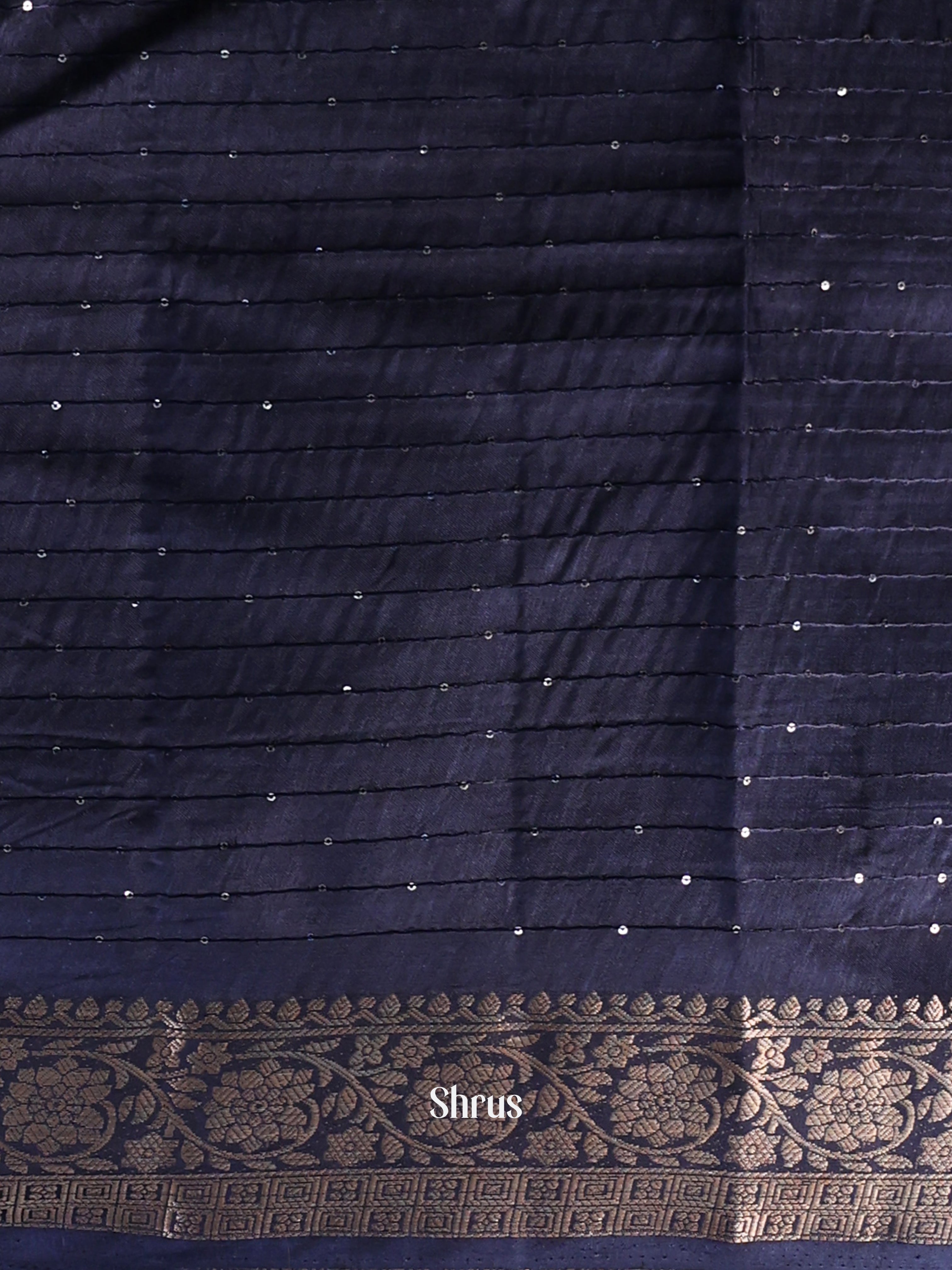 Blue - Semi Tussar Saree - Shop on Shrus.com