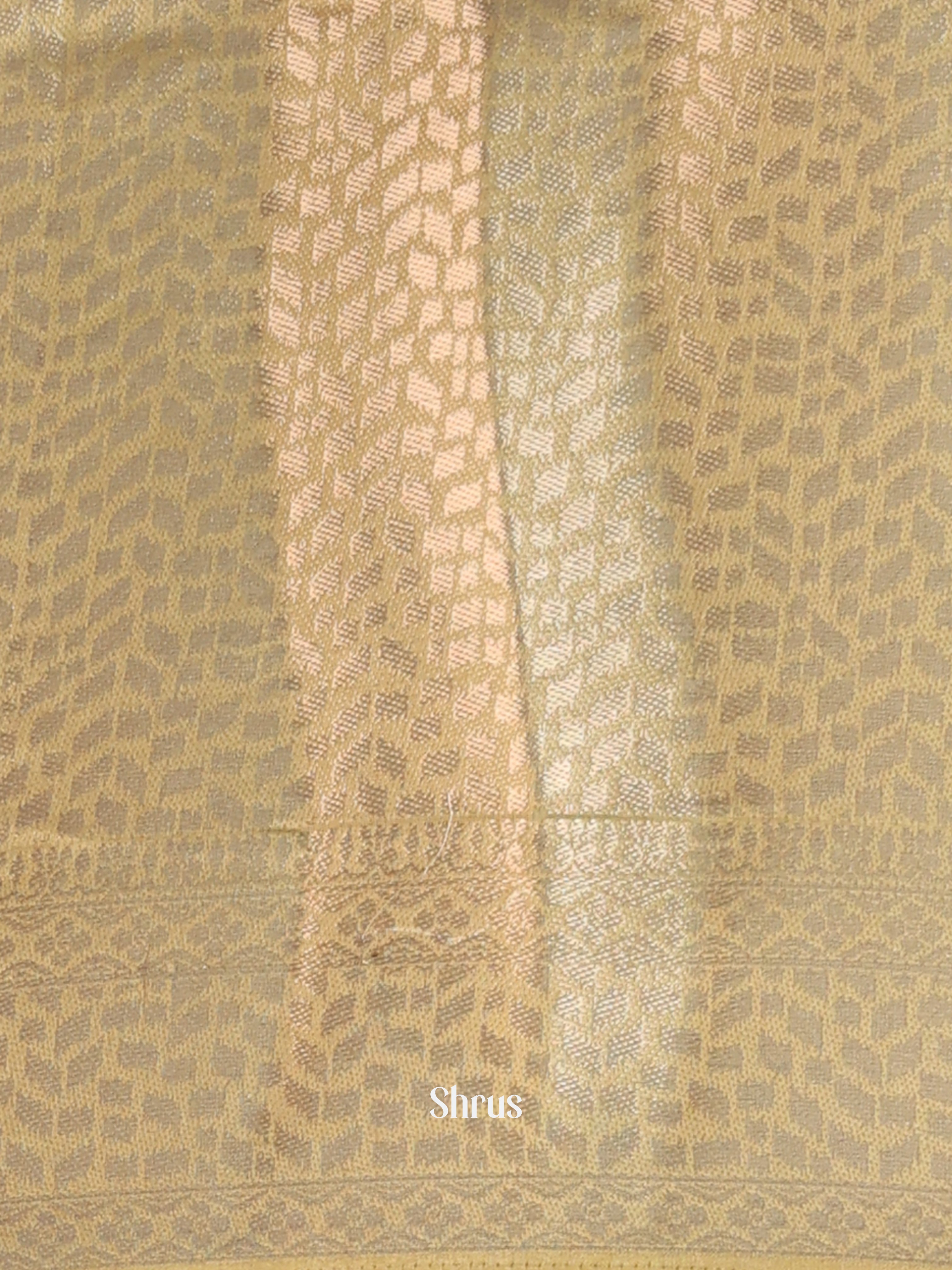 Cream- Printed chanderi Saree - Shop on Shrus.com