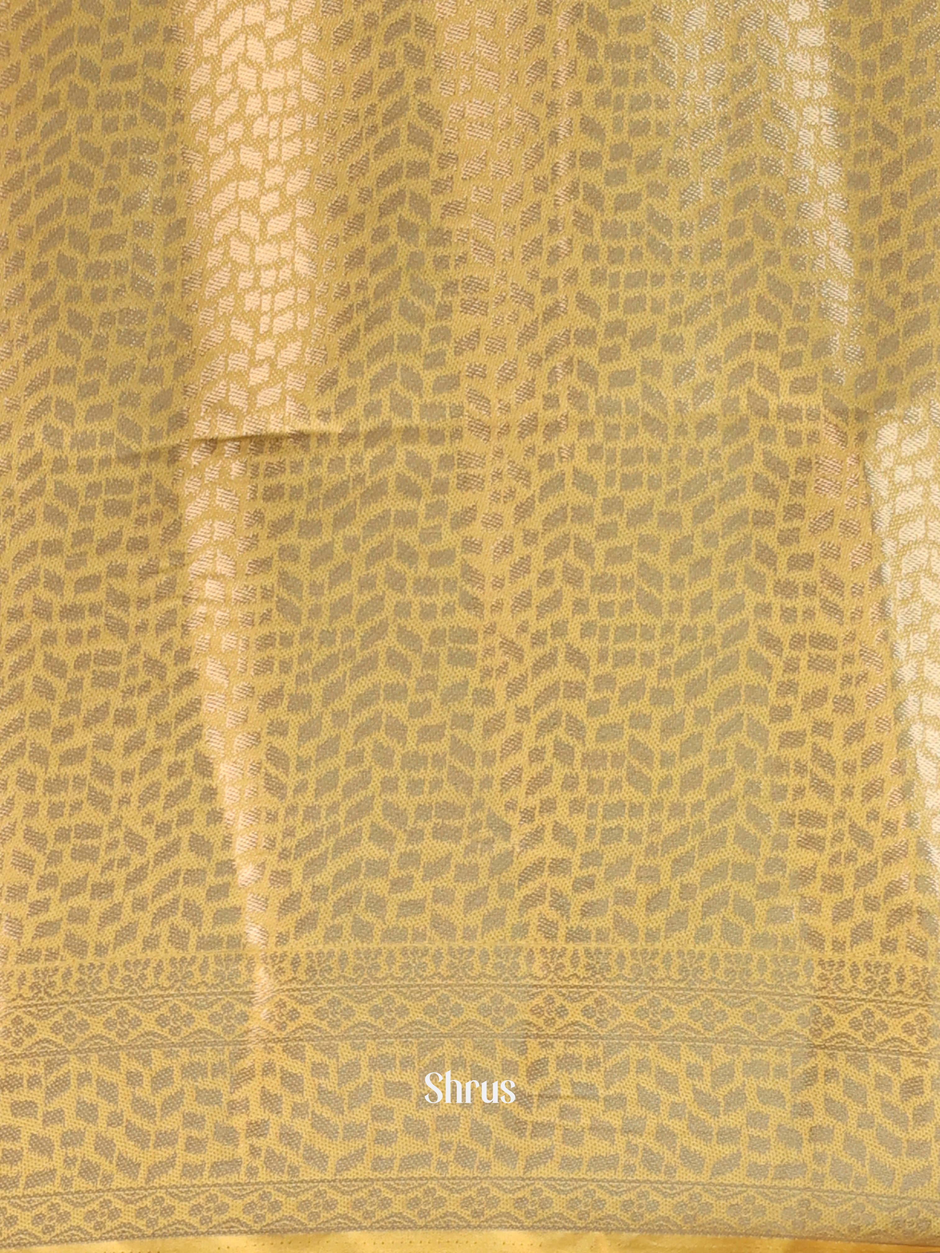 Lite Yellow designed - Printed chanderi Saree -1