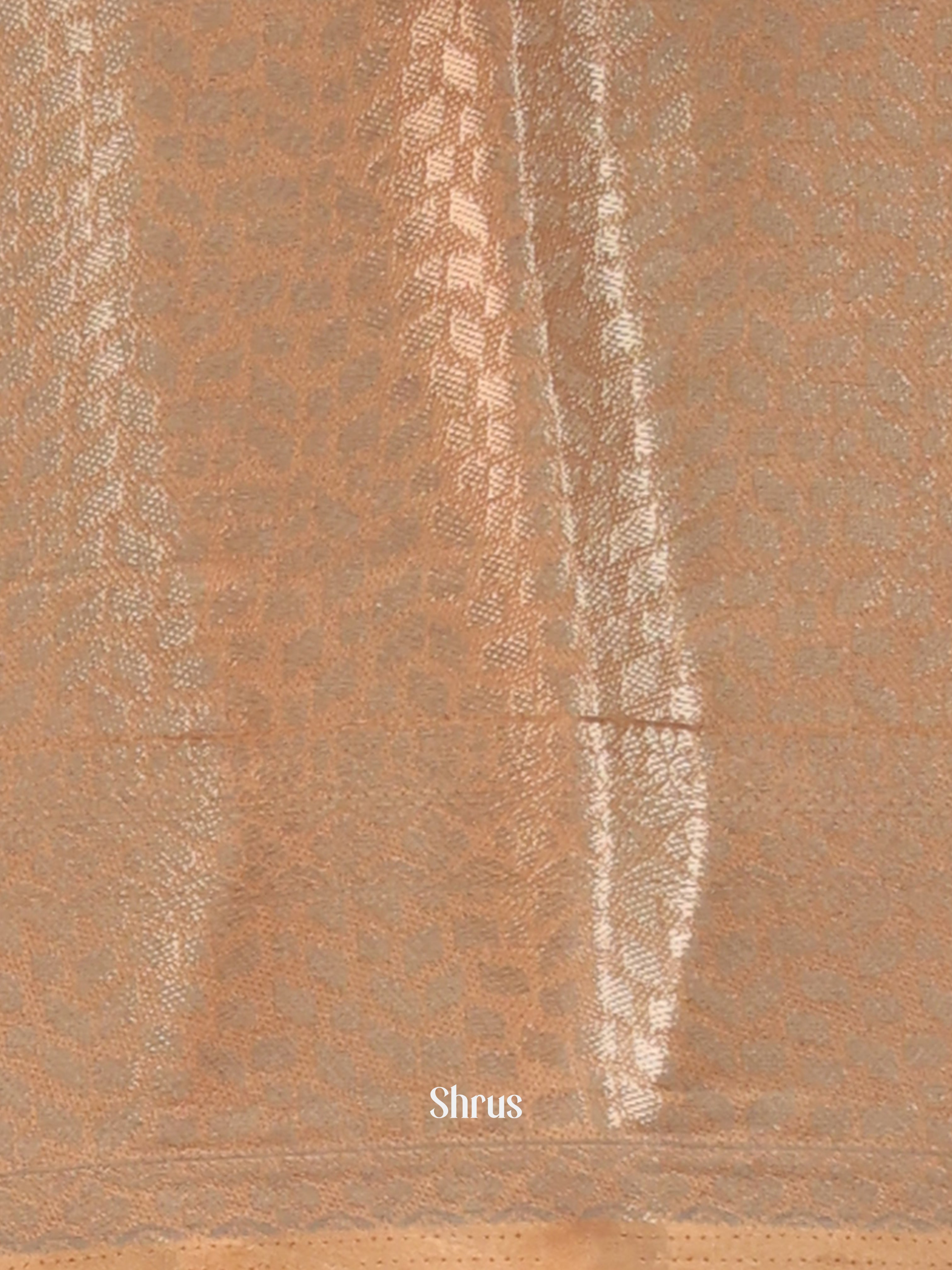 Lite Beige - Printed chanderi Saree -1