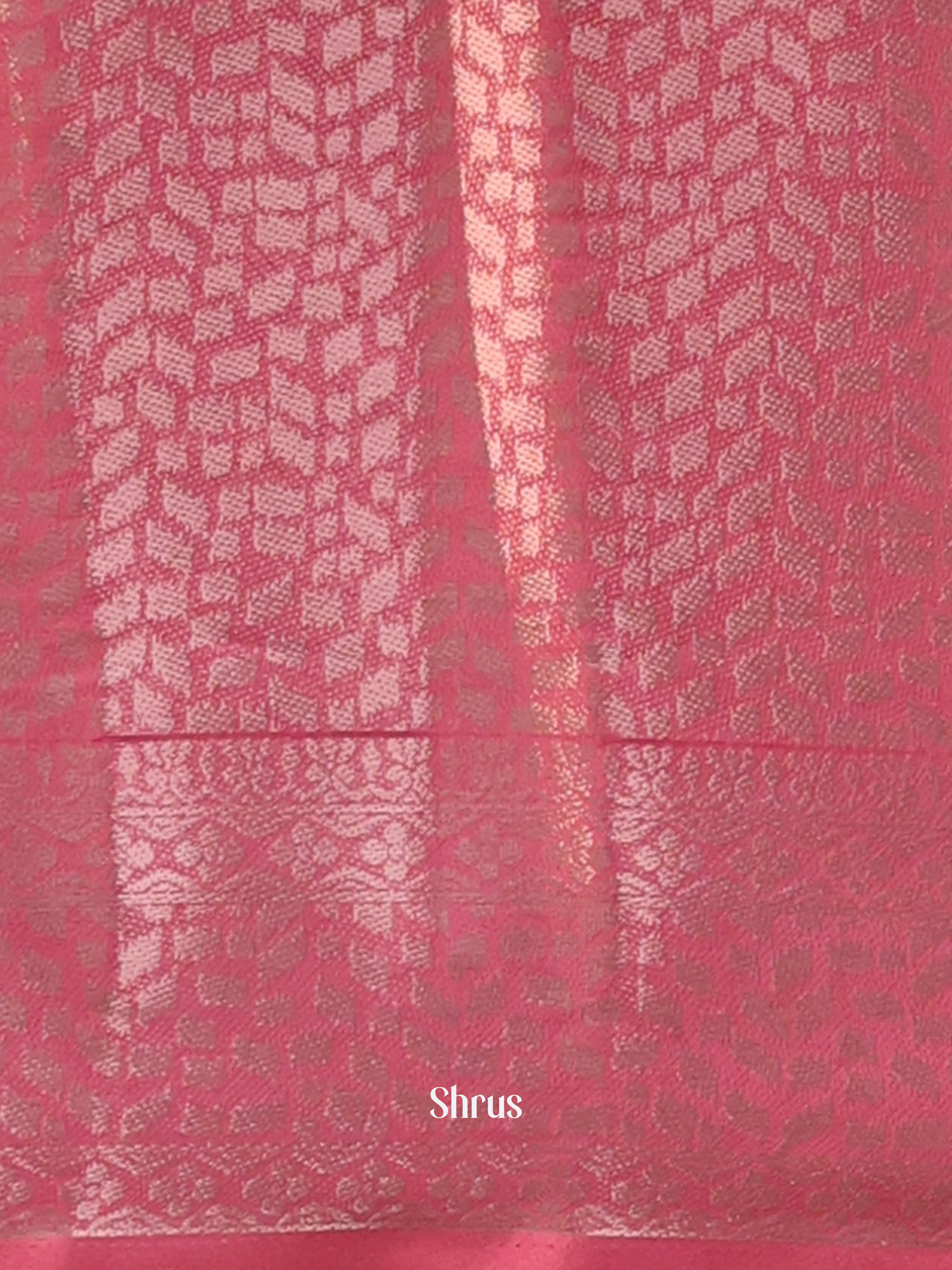 Lite & Dark Pink - Printed chanderi Saree - Shop on Shrus.com