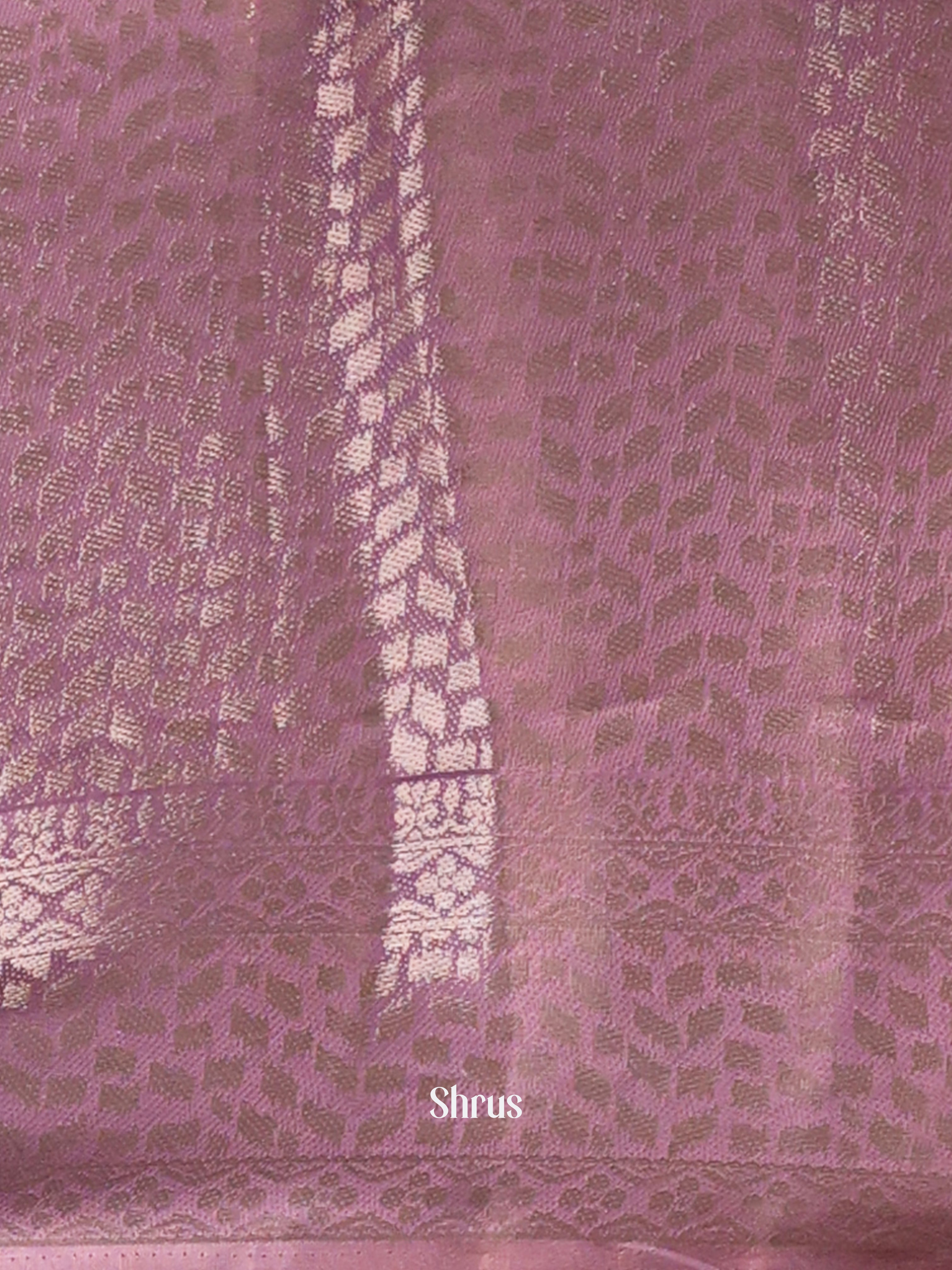 Lavender - Printed chanderi Saree - Shop on Shrus.com