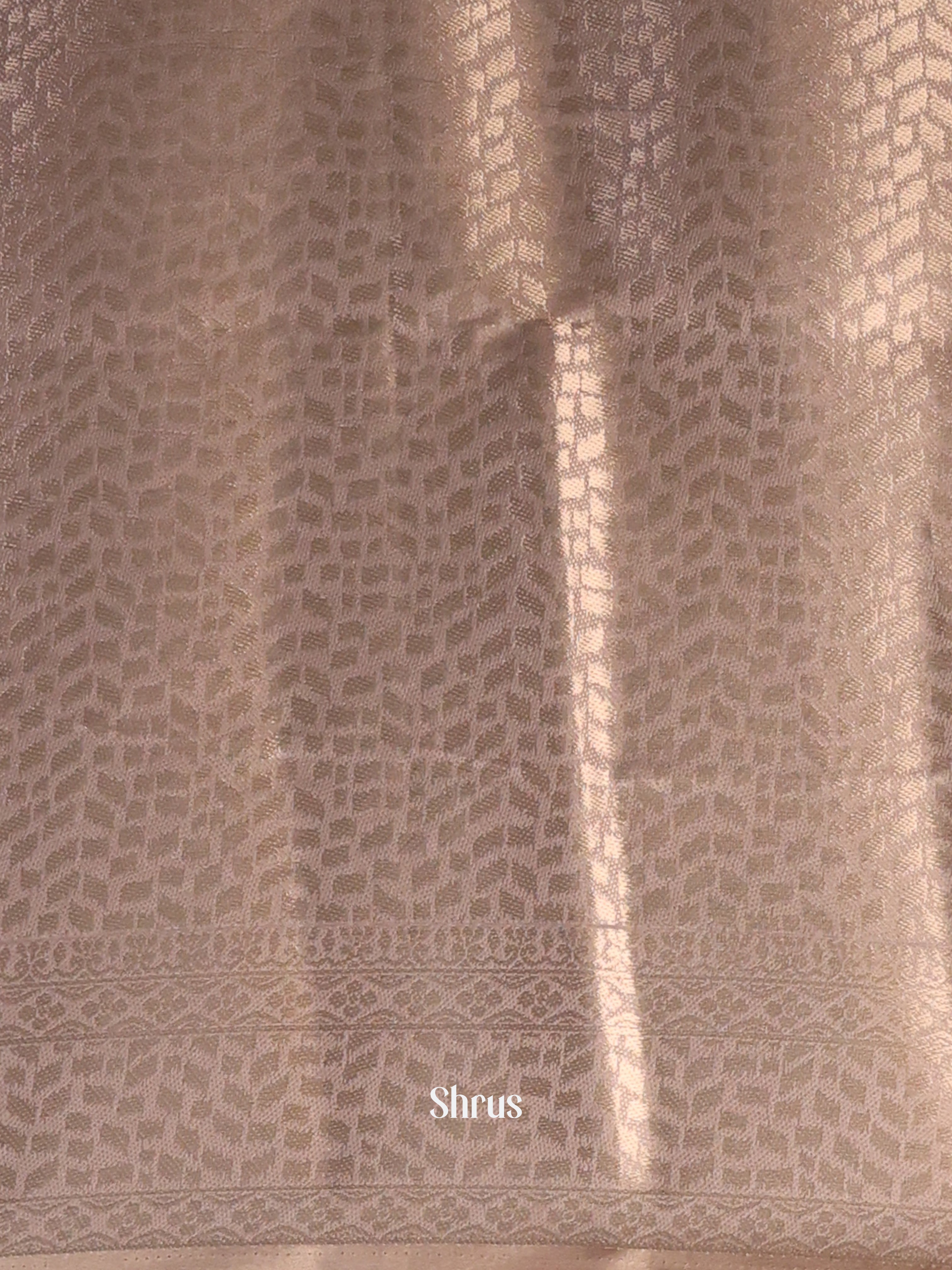 Cream & Grey - Printed chanderi Saree - Shop on Shrus.com